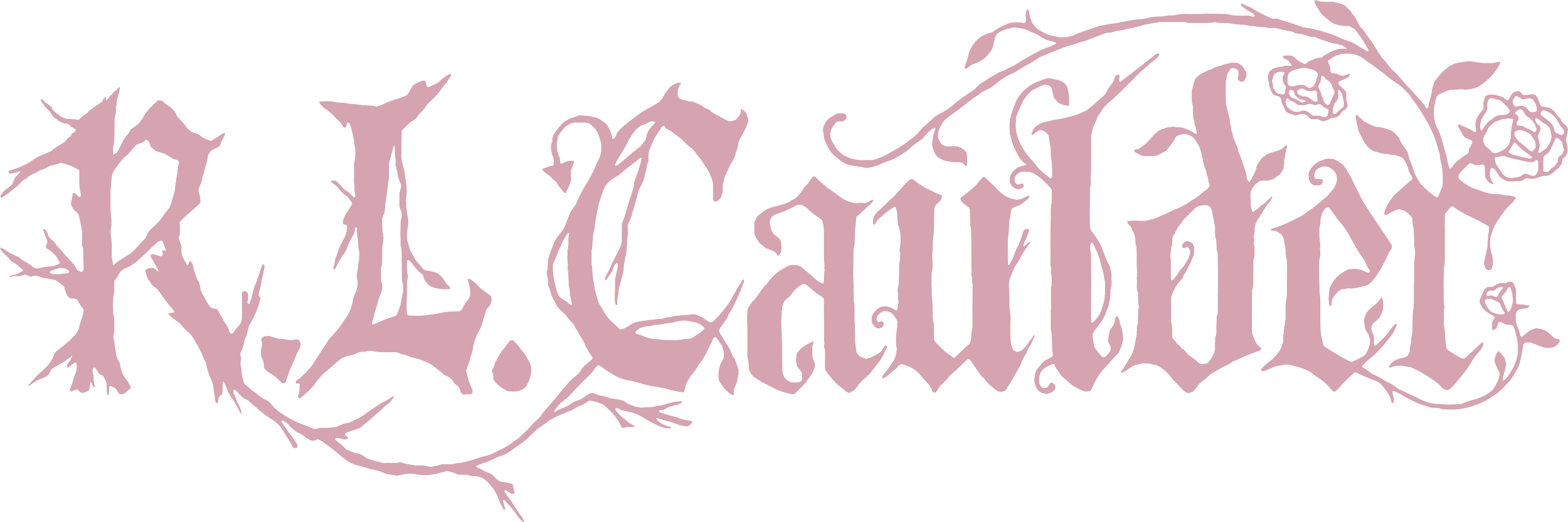 Decorative text reading 'Hello, Beautiful' in pink with a floral and vine pattern.