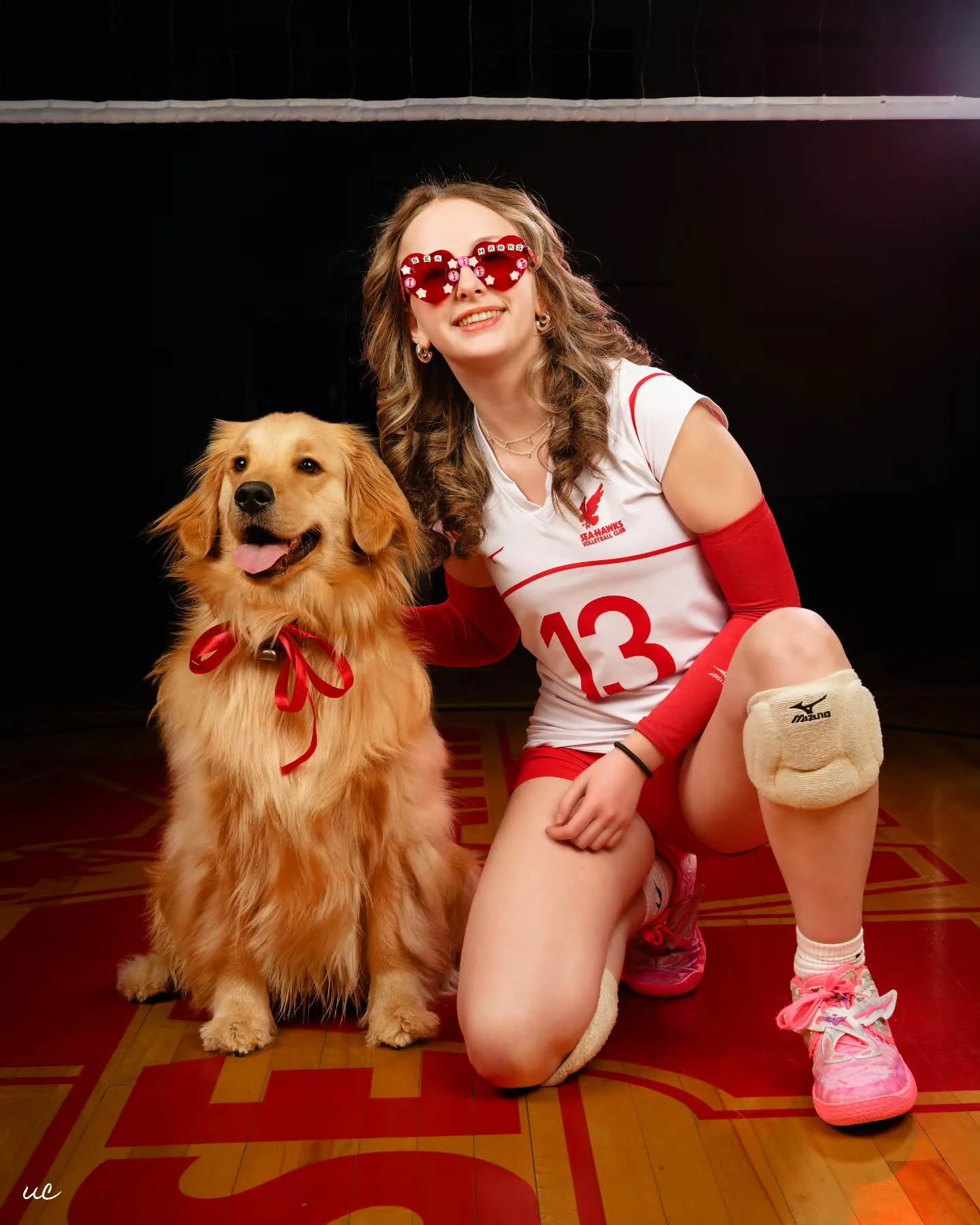 Setting up for success with the best retriever in the game ! 🏐🐕 Turns out, "fetch" and "defense" are pretty much the same thing. So glad this VIP (Very Important Pup) could join our Seahawks media day ✨

#MediaDay #VolleyballLif