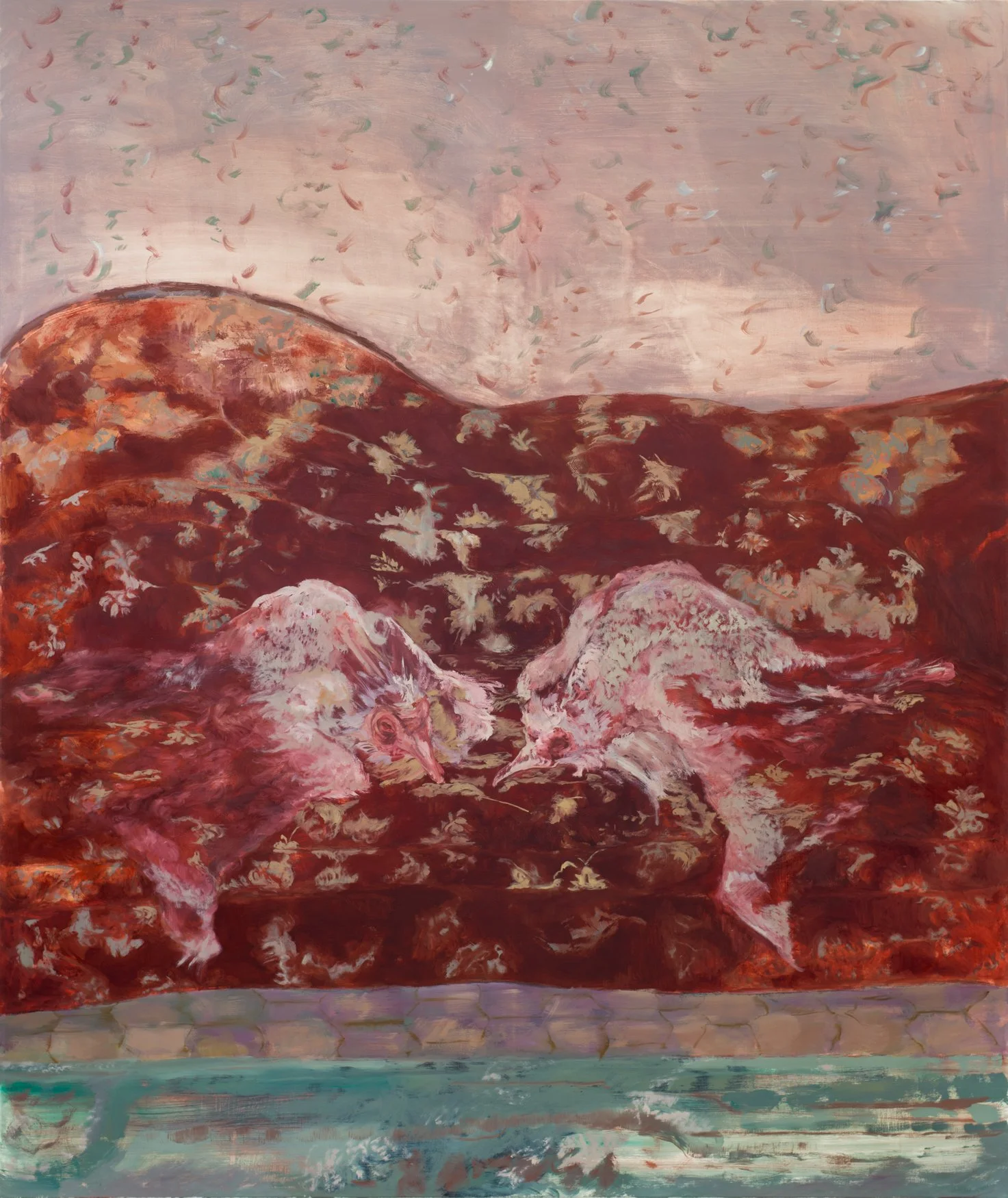 Geier auf der Couch, Oil on Canvas, 220 x 185cm, 2025