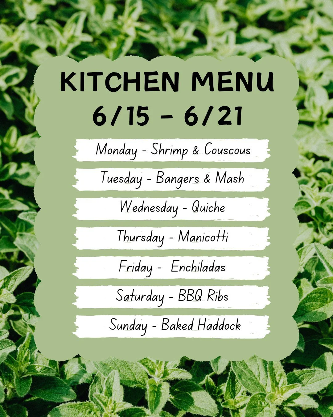 Here's this week's Entree Specials!