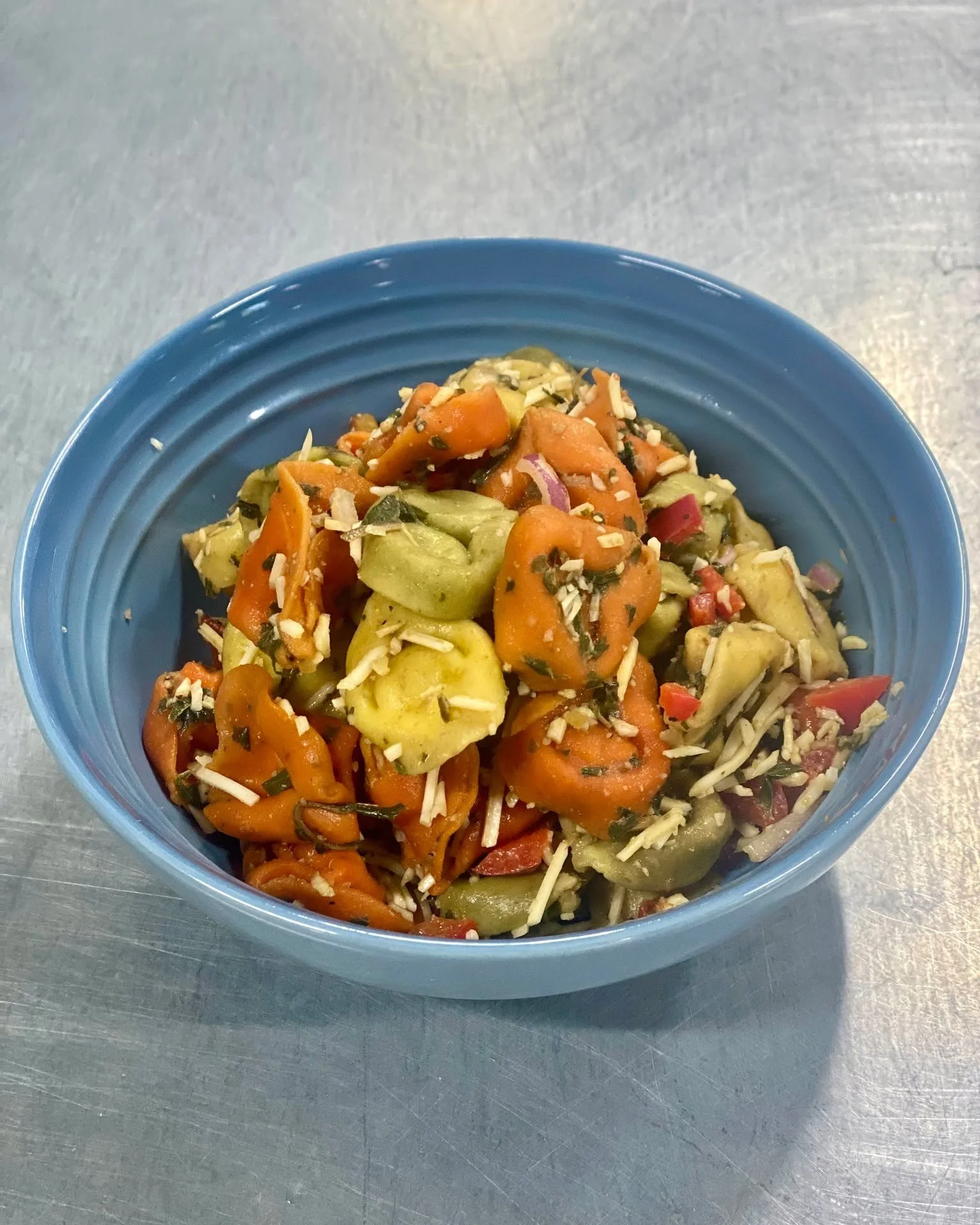 We have Deli Salads and Dips in our to-go fridges! 
Pesto Tortellini Salad, Three Bean Salad, and Buffalo Chicken Dip
