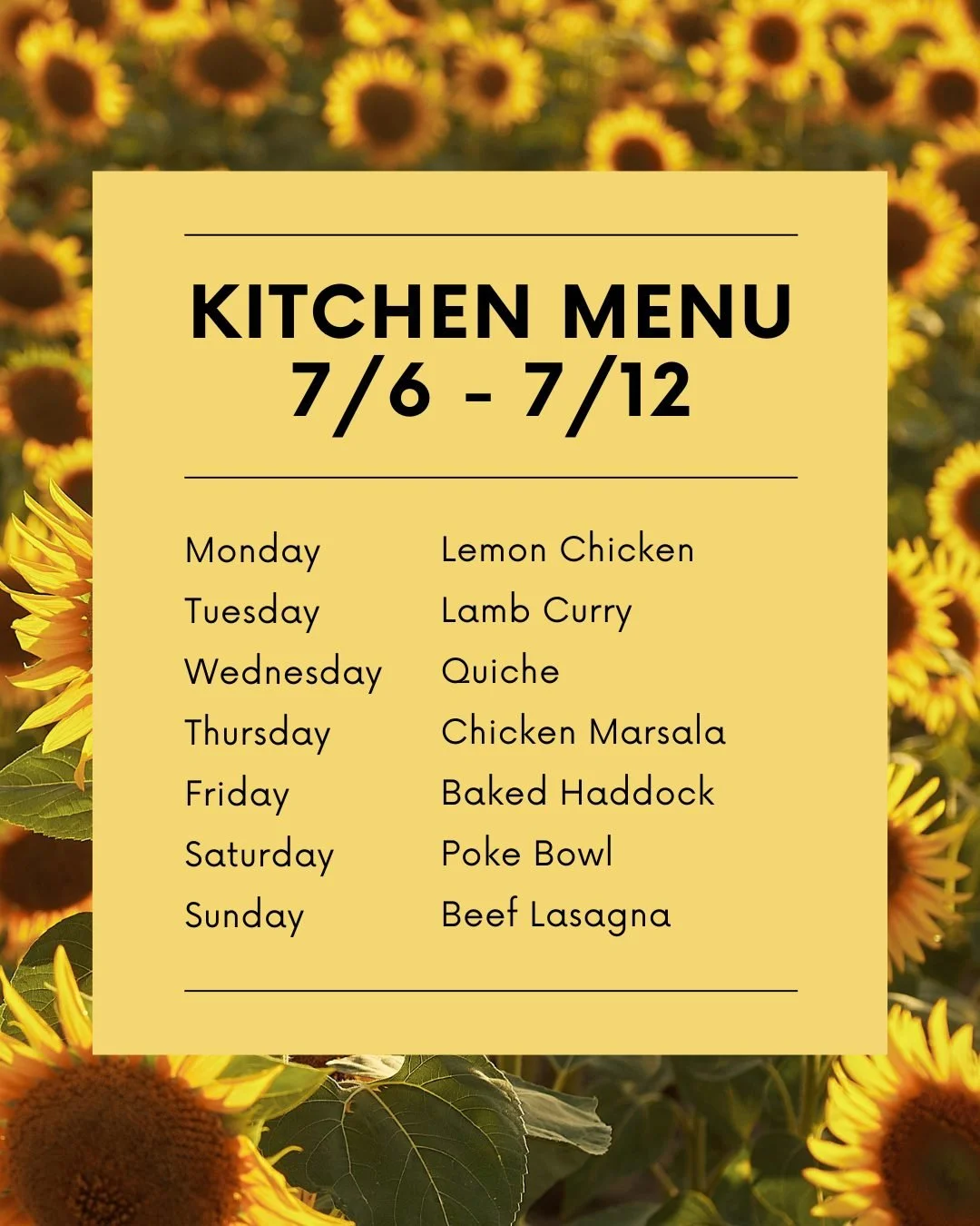 Here's our Entree Specials for this week!