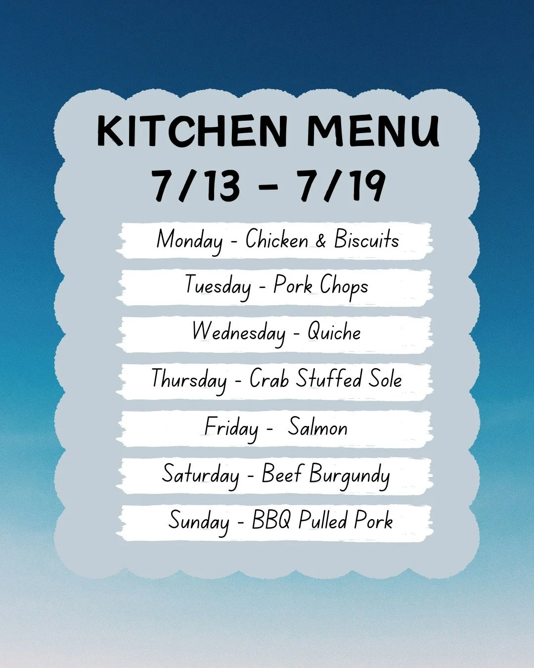 Our weekly Entree Special menu is out now! There's always something good in our to-go fridges!
