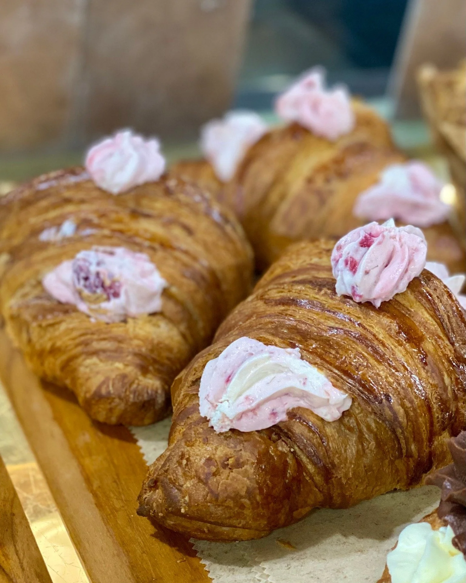 Scrumptious sights! Savory and Sweet, something for everyone. We have Raspberry Cream Croissants, Italian Flatbread, and Brioche Cinnamon Buns.