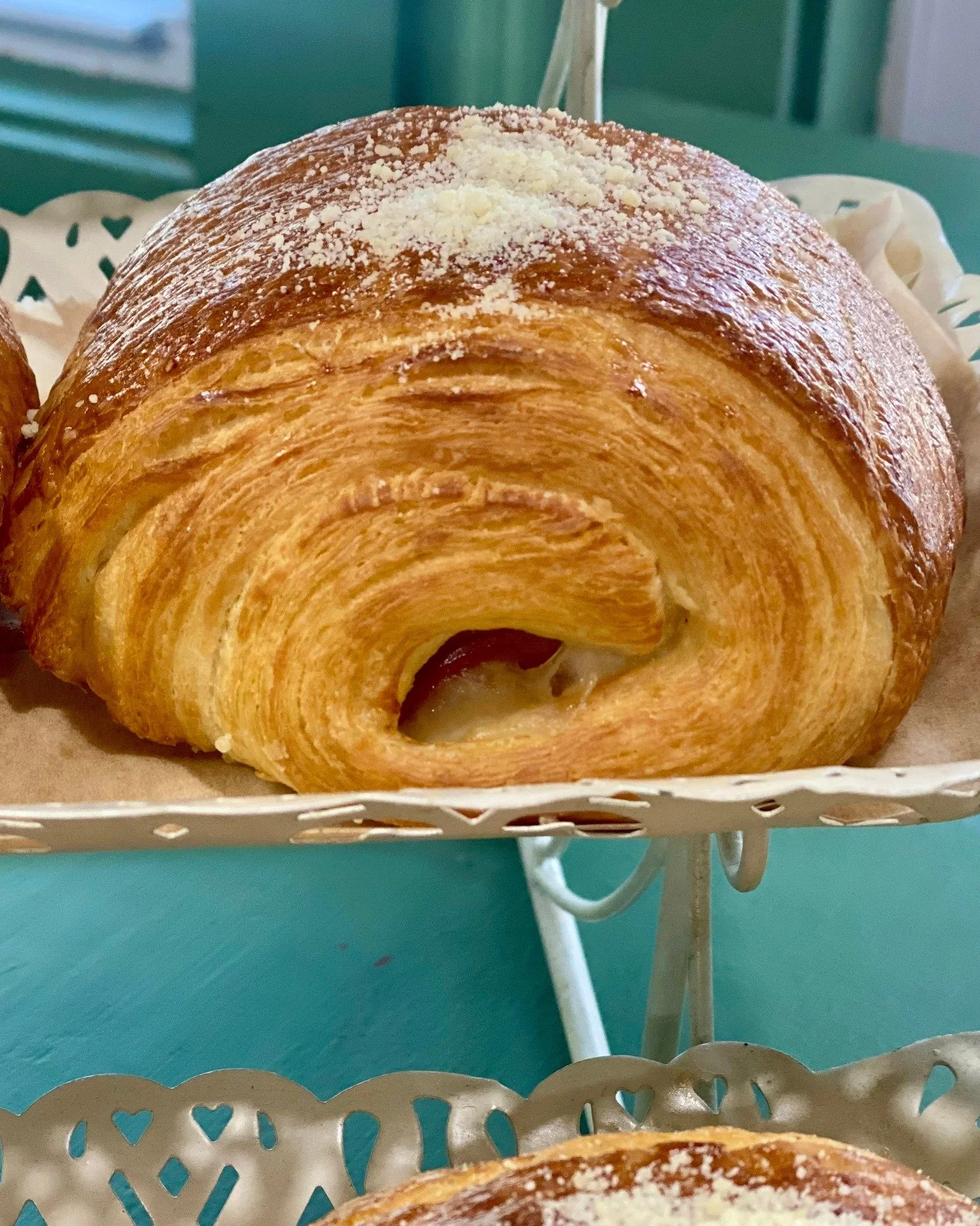 Flaky croissants, Warm Sourdough, and Smooth Whipped Ganache - these are a few of my favorite things! 
Pictured: Ham and Swiss Croissant, Sourdough, and Boston Cream Croissants.