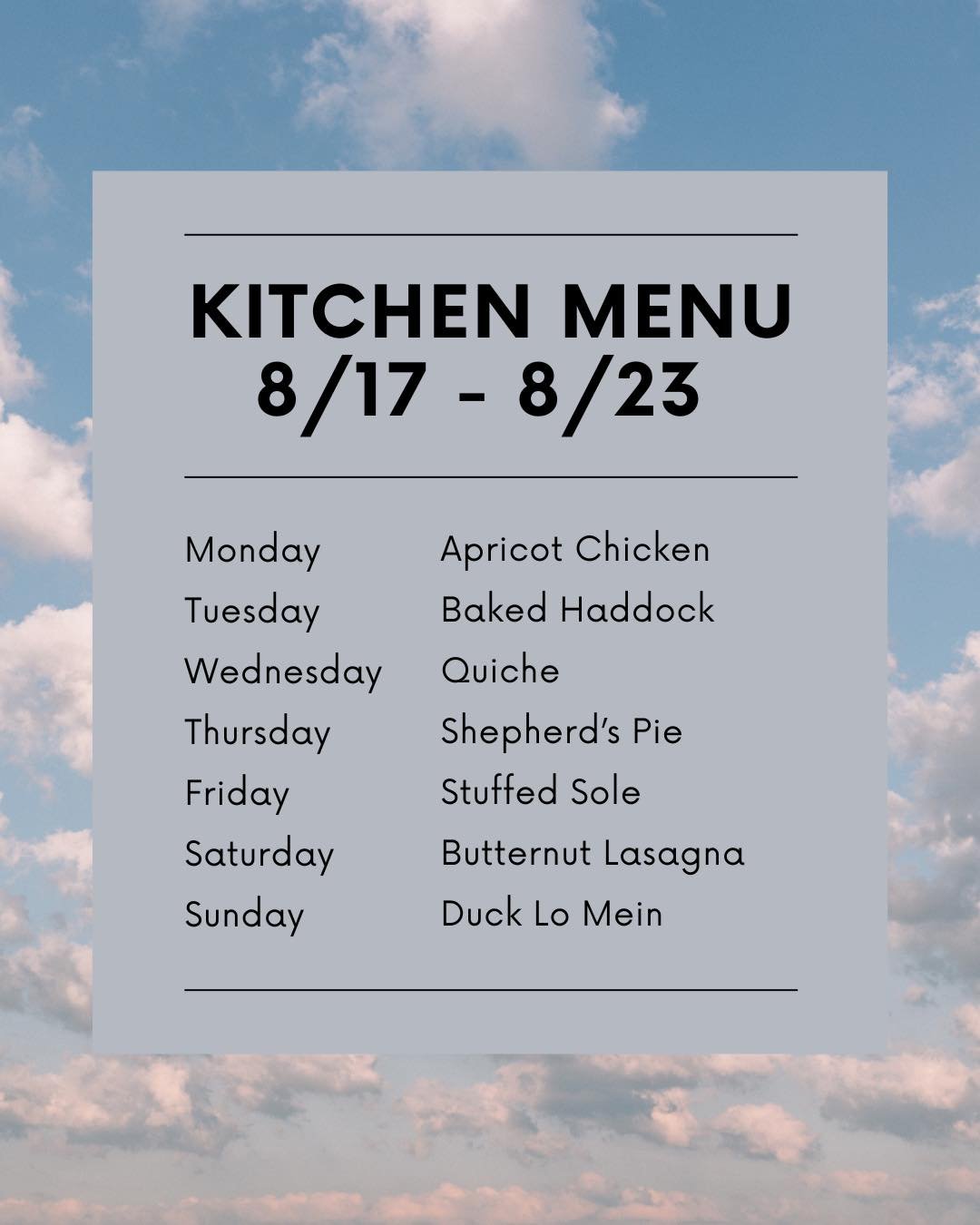 Check out our Entree Specials for the week!