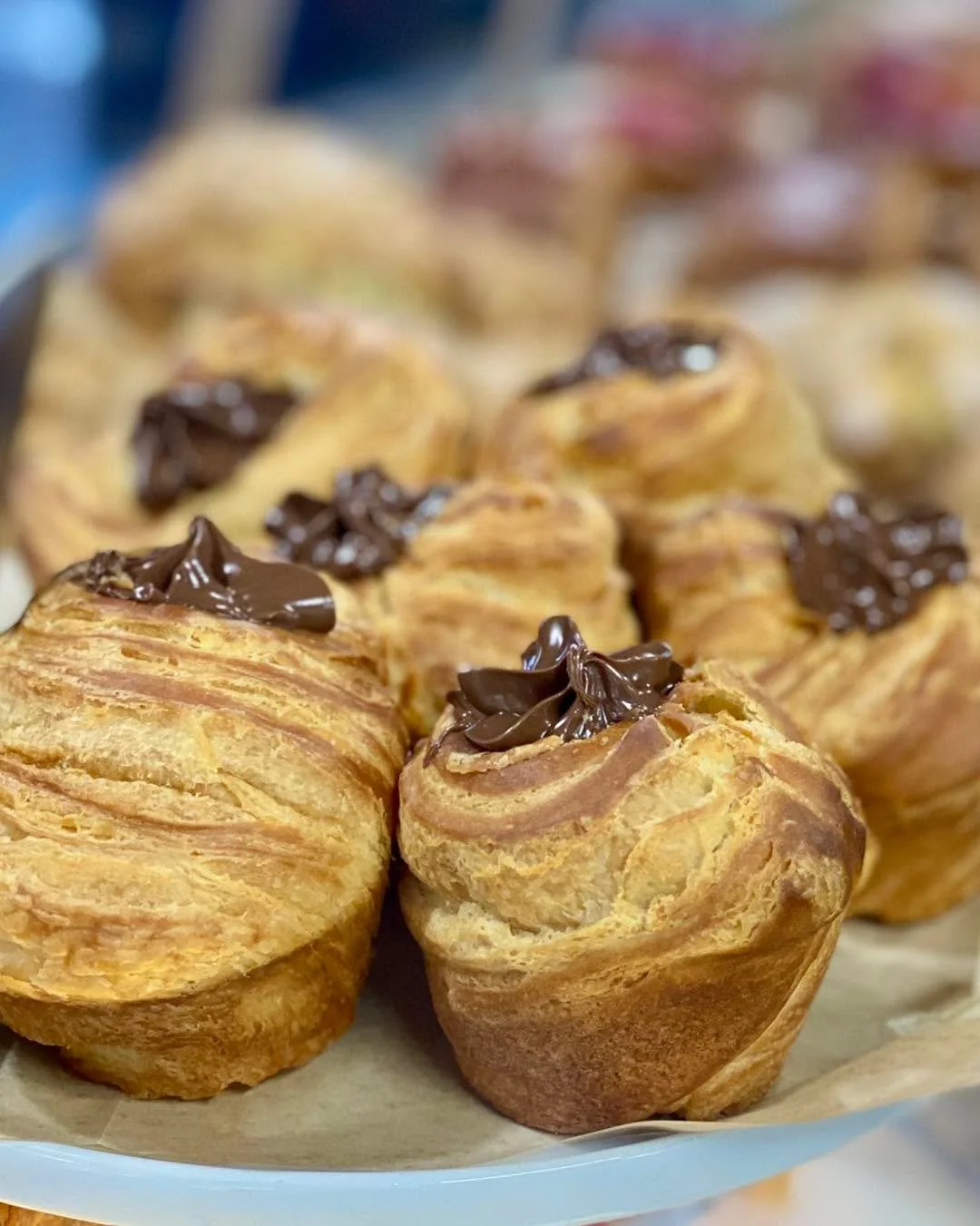 Nutella Cruffins are front and center in the bakery case today!