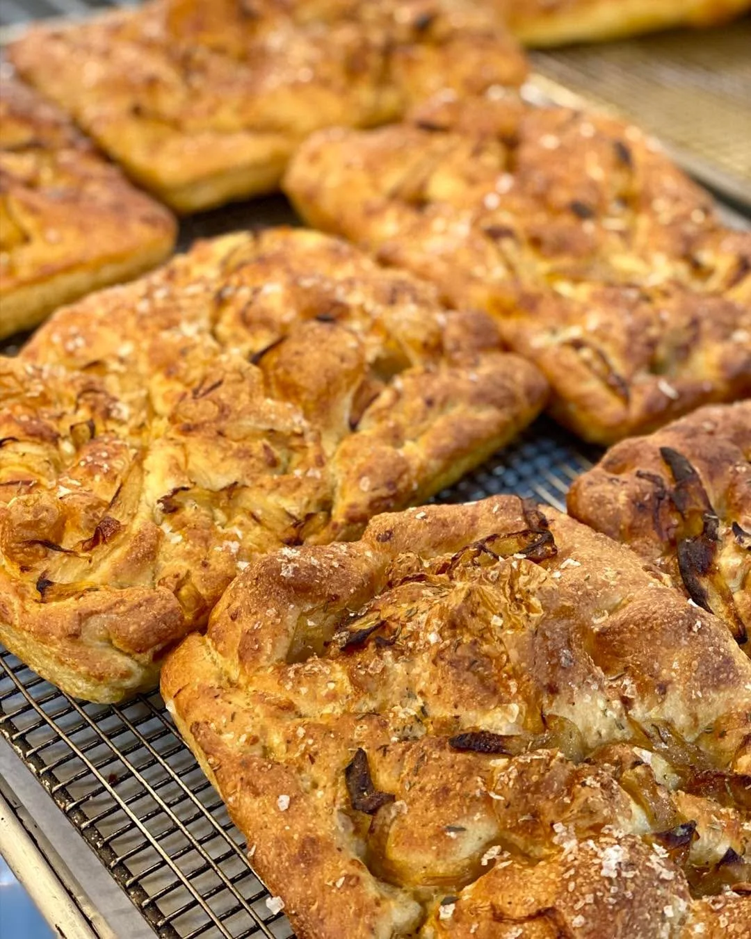 Fresh French Onion Focaccia today!