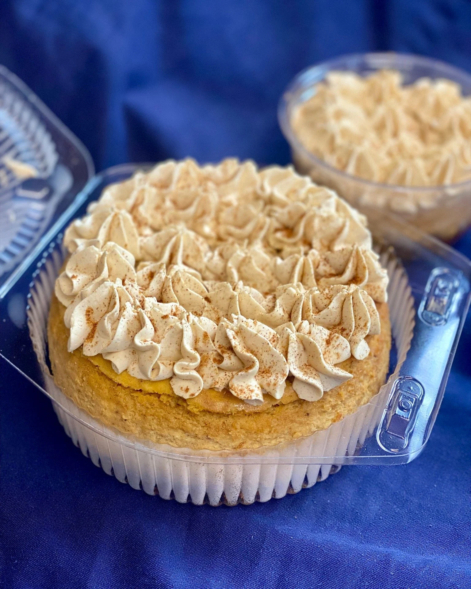 Looking for dessert? We have Pumpkin Cheesecake, Cookies and Cream Cheesecake, and Apple Crisp in our dessert fridge!