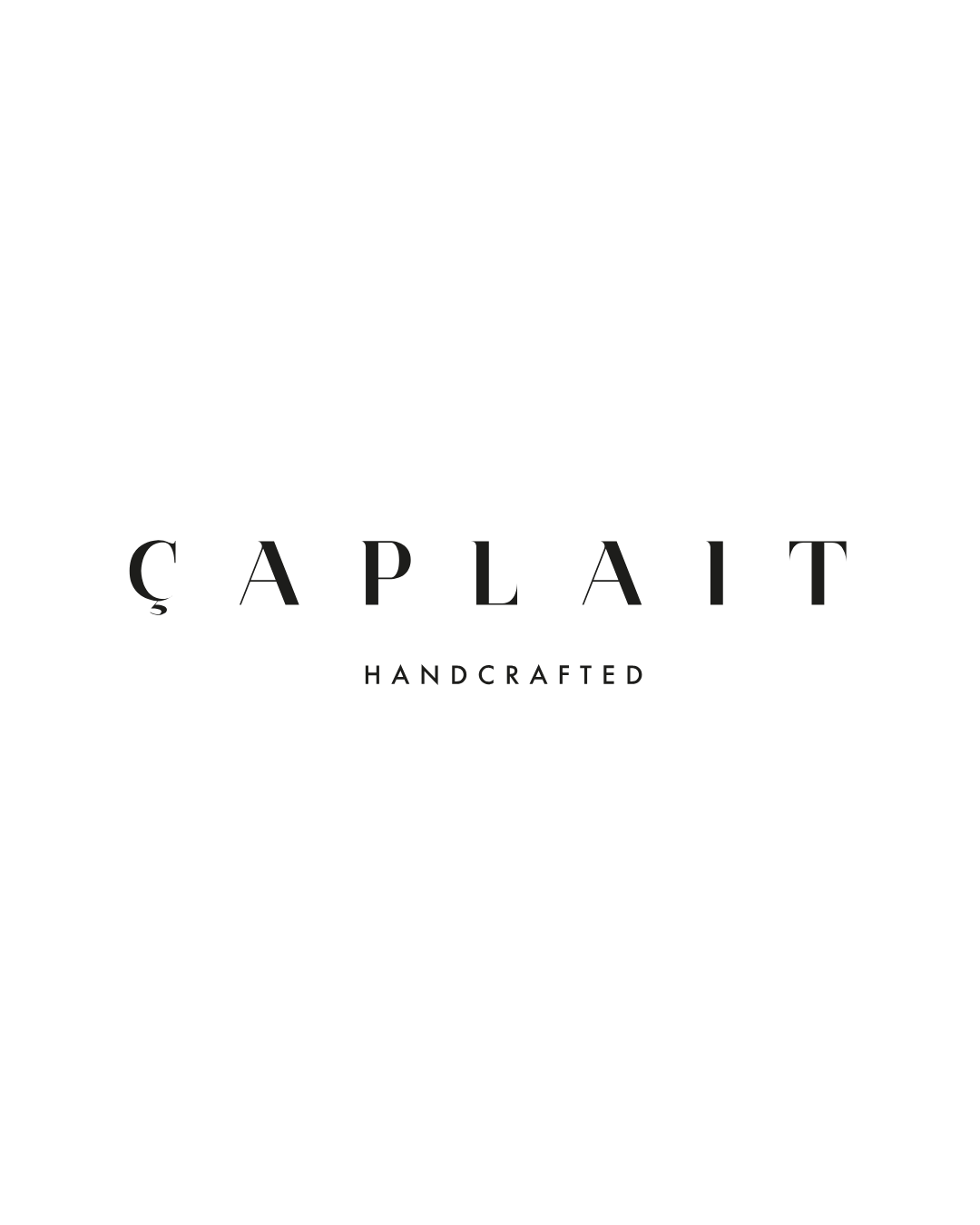 Black logo with a crown above the text 'Çaplaıt Handcrafted' in modern font.
