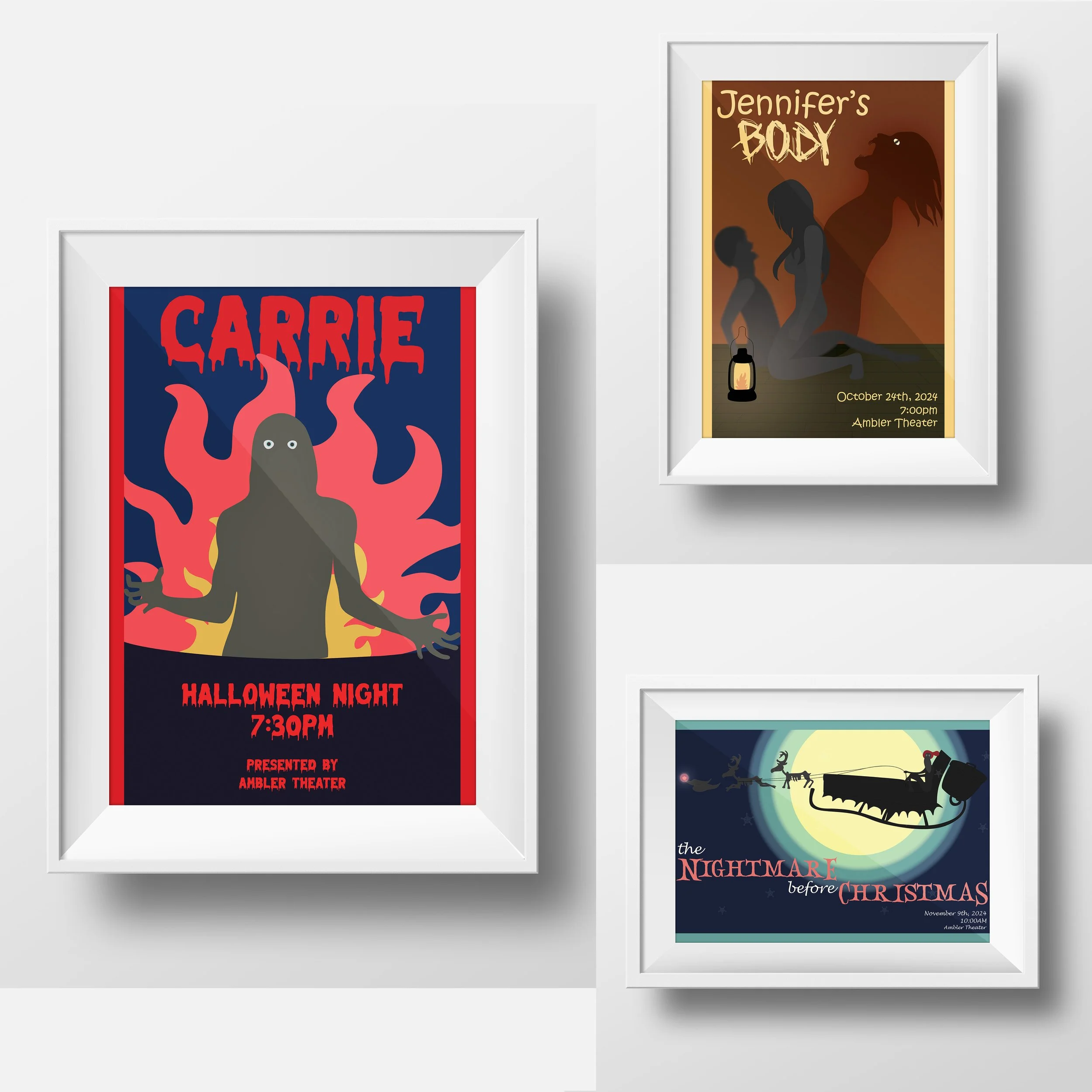 3 Series Halloween Movie Posters