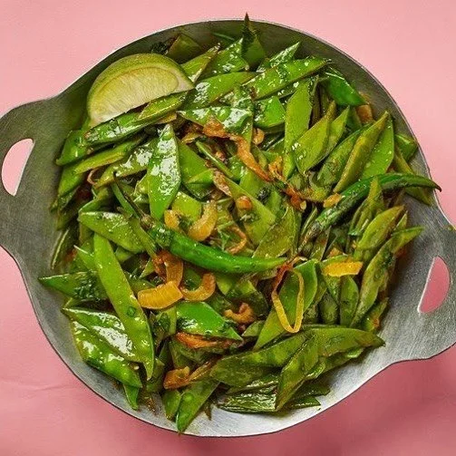 SHEEM BHAJI (mangetout fry)