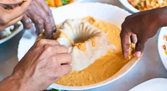 MULLAH WITH ASEEDA (beef or vegan stew with giant dumpling)