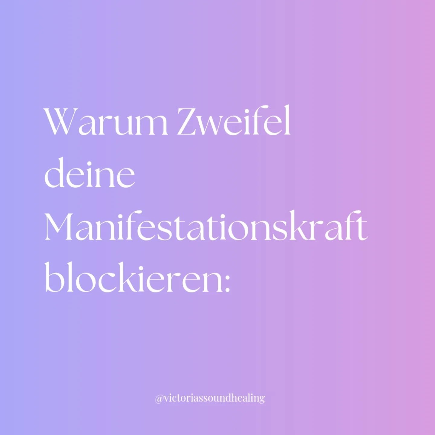 Bleib dran und glaub an dich! 🩷
Victoria 
.
.
.
#manifestierenlernen #Manifestieren #manifestwithsound #ManifestationPower #ManifestationMagic #manifestationtips #zweifel #zweifel&uuml;berwinden #blockadenl&ouml;sen #soundhealingjoy #soundhealing