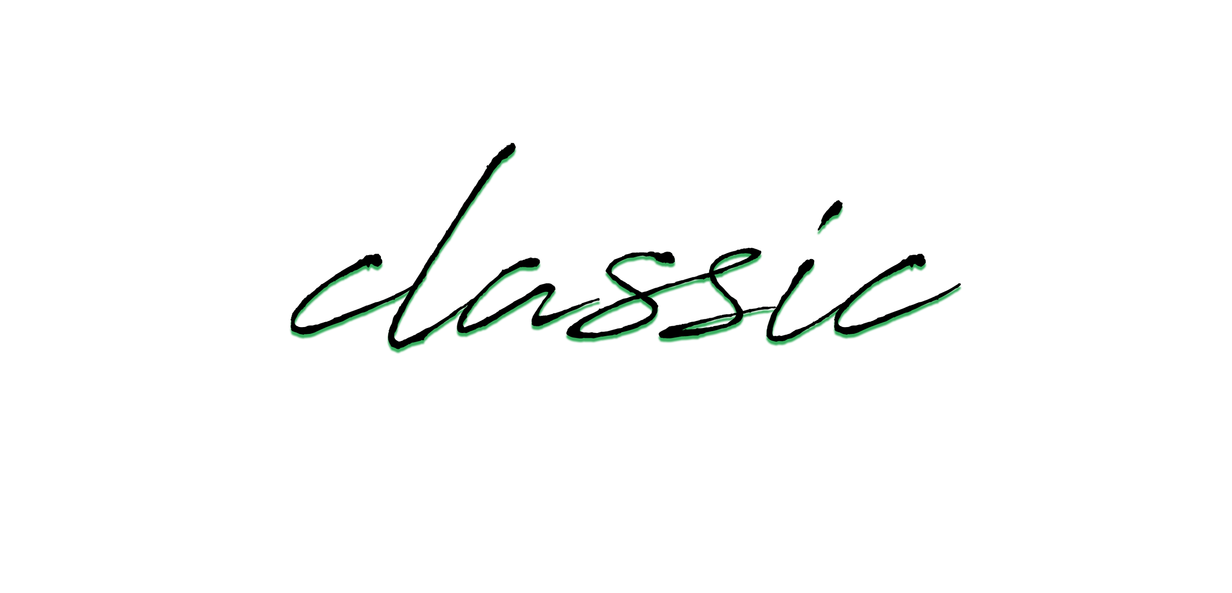 cursive text reading "classic"