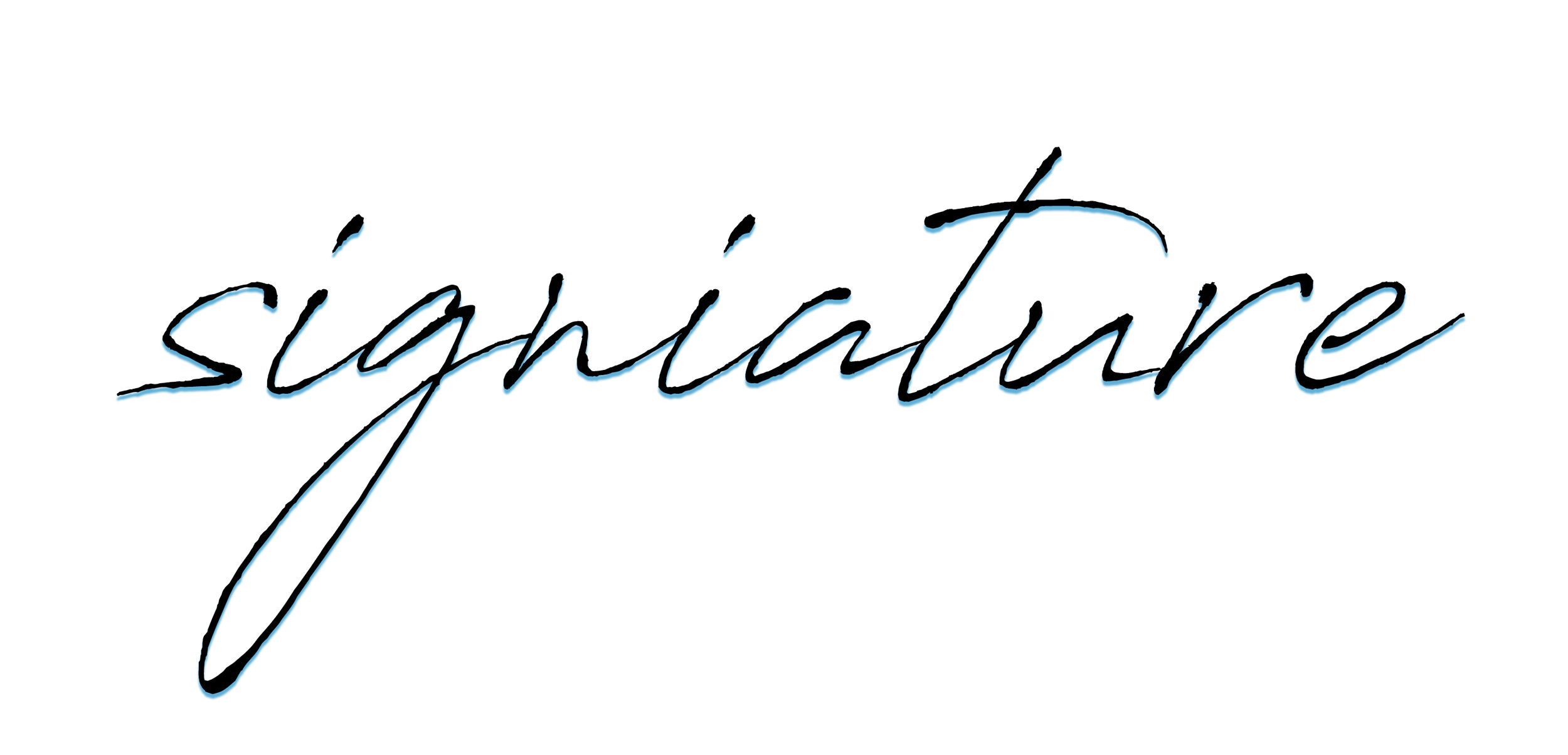 cursive text reading "signiature"