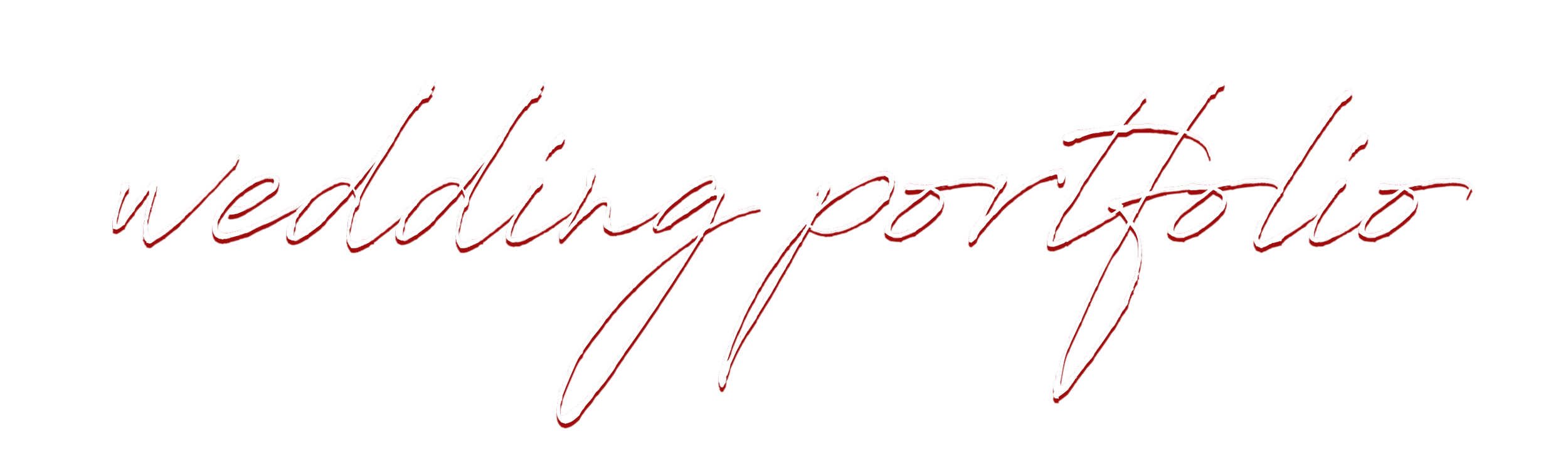 cursive text saying "wedding portfolio"