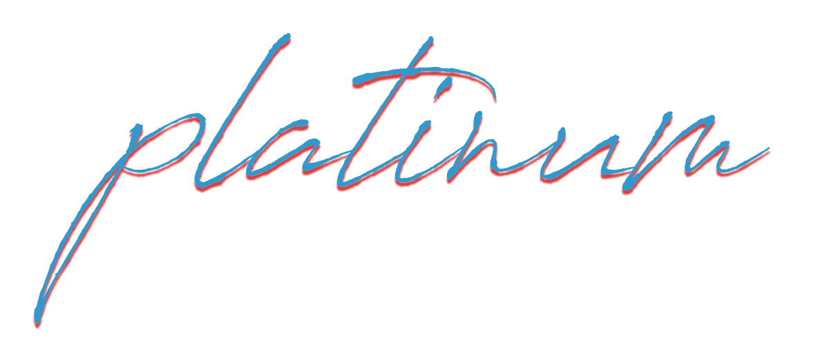 The word 'platform' written in red cursive text with a blue shadow on a black background.