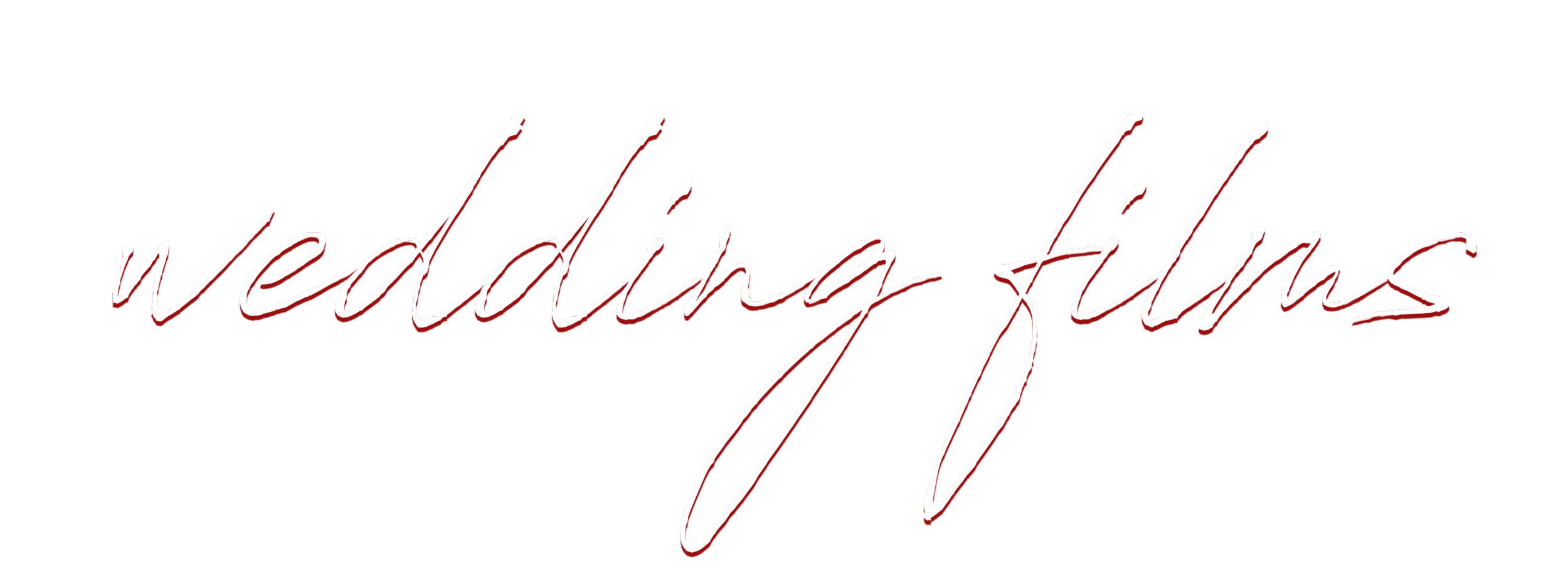 cursive text reading "wedding films"