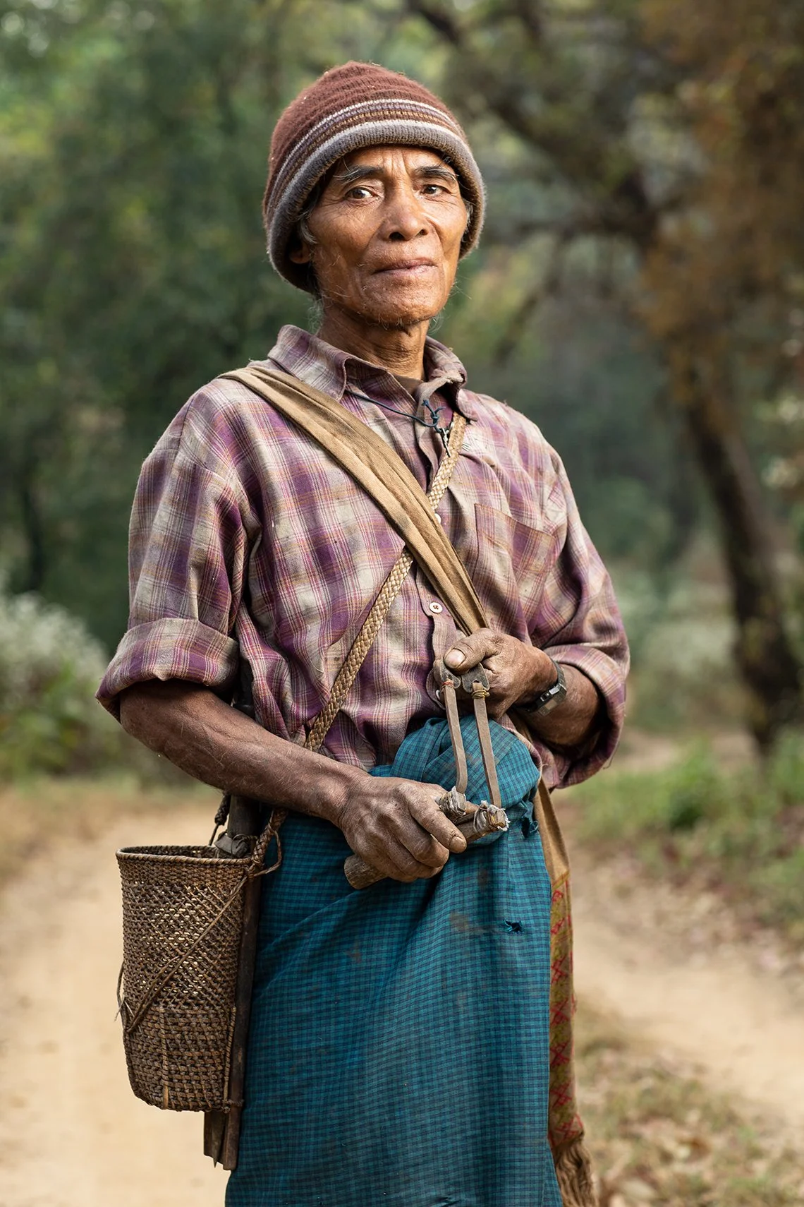 Portrait of villager in Myanmar. 