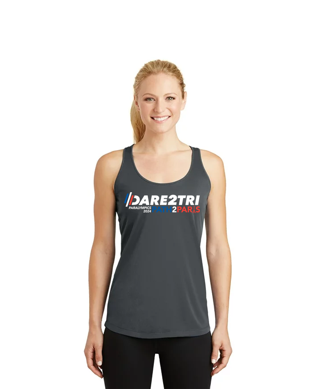 Dare2Tri Adult Women's Tank Iron Grey Model2.png