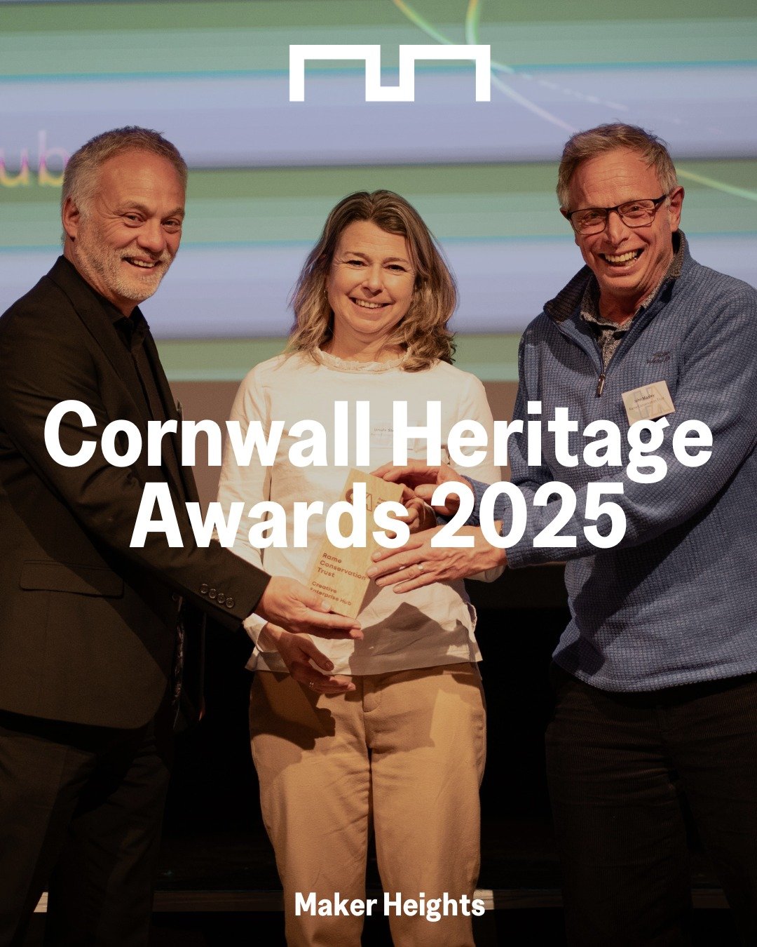 On Monday we attended the Cornwall Heritage Awards 2025. Not only did we win our category &lsquo;Innovation&rsquo; (small organisations) for the Maker Heights Creative Enterprise Hub funded by the Cornwall Good Growth programme, but we also won the &
