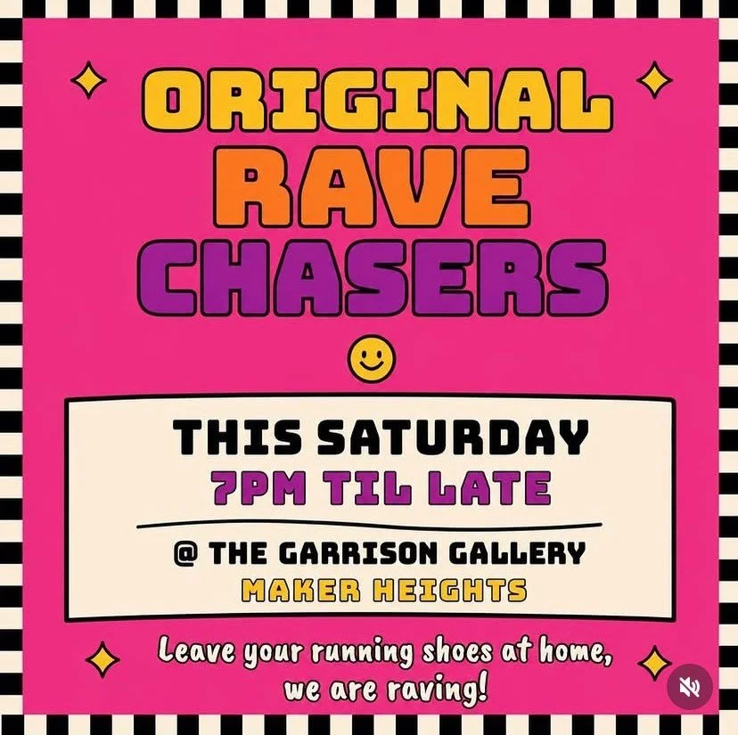 This Saturday from 7 join us for a wiggle at @garrisongallery for the debut of Original Rave Chasers DJ set, back to back with Jet Set Joe!

Free entry - why not book a spot of camping with @makercamping and make a weekend of it?