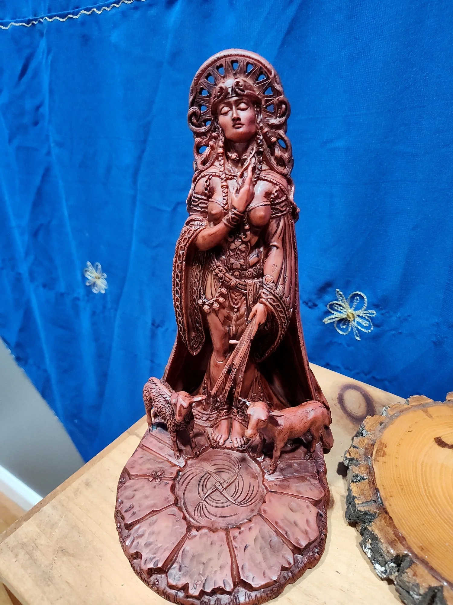 Celtic Goddess Brigid Alter Statue