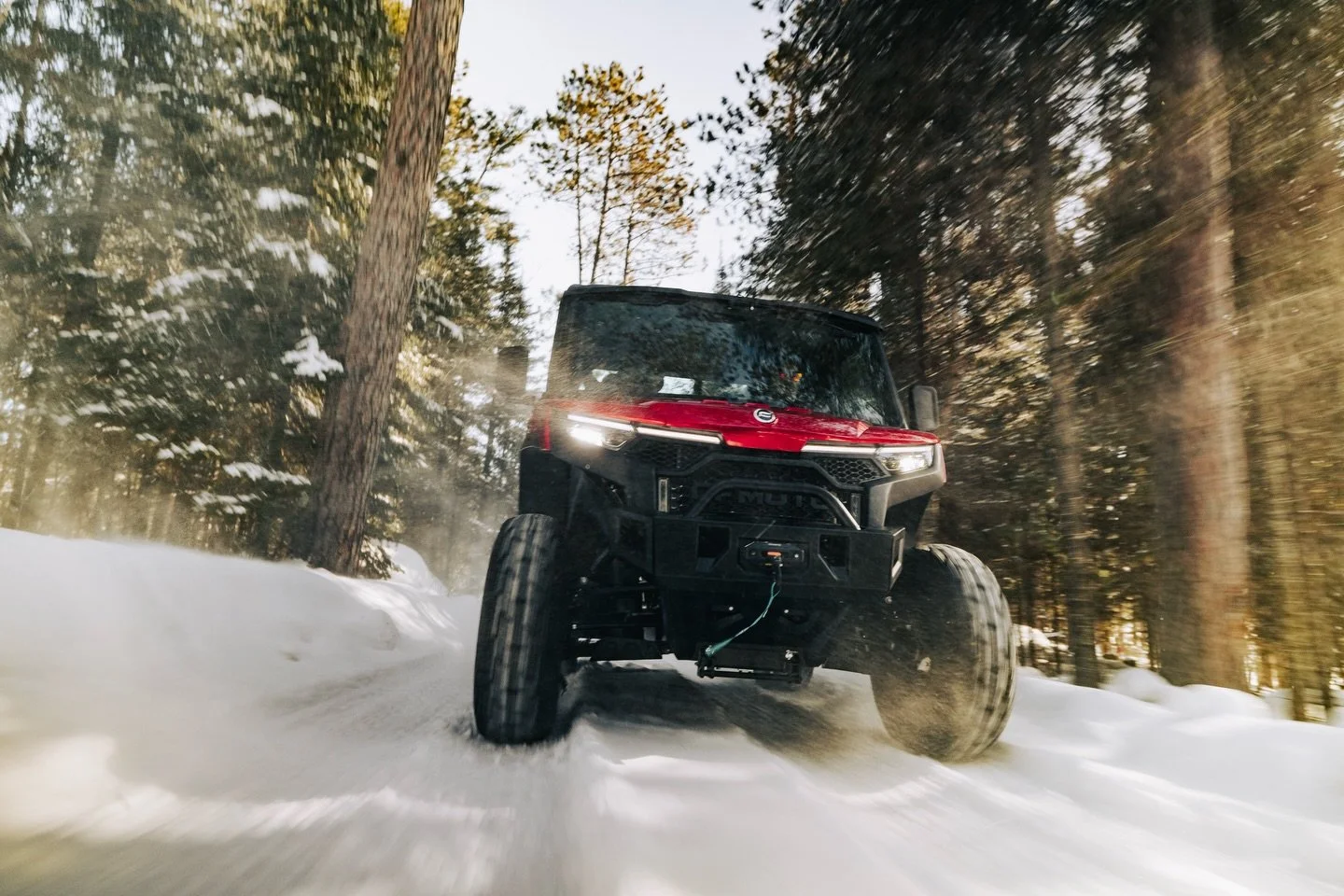 New work. CF Moto U10 Pro with @rally_studios_official and @anthonyjaska. Lots of fun on this. Some sunrise bangers, ice fishing, hiking, skating, logging, plowing, trail riding and hot chocolate with a bon fire Midwest style. The entire crew did suc