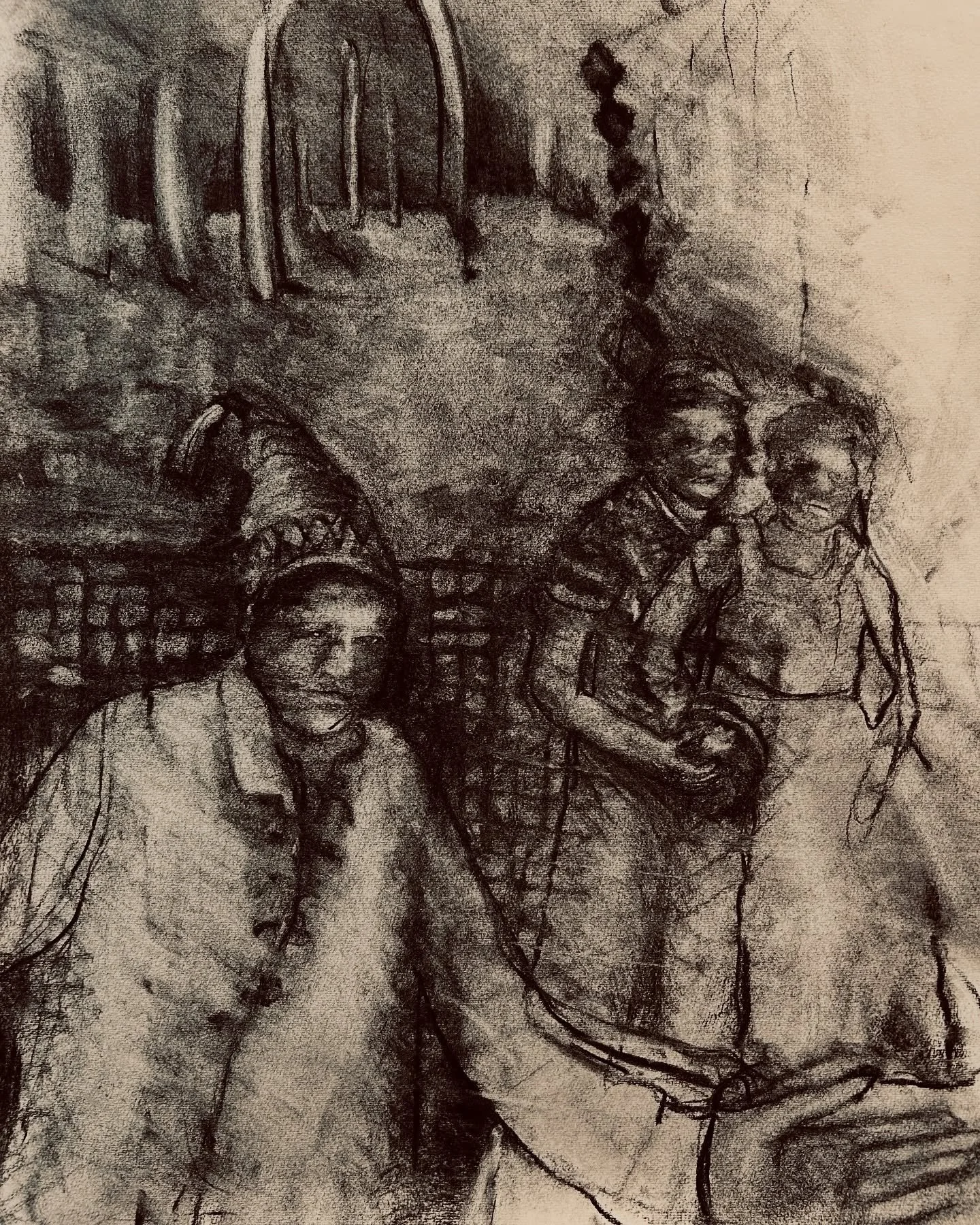 Dream people 
&ldquo;What is most personal is most universal.&rdquo;
Carl Rogers
#drawingfromdreams #drawingfromimagination #inventedplaces #imaginedplaces #ifithappenstooneofusithappenstoallofus #collectivememory #washingtonstudioschool