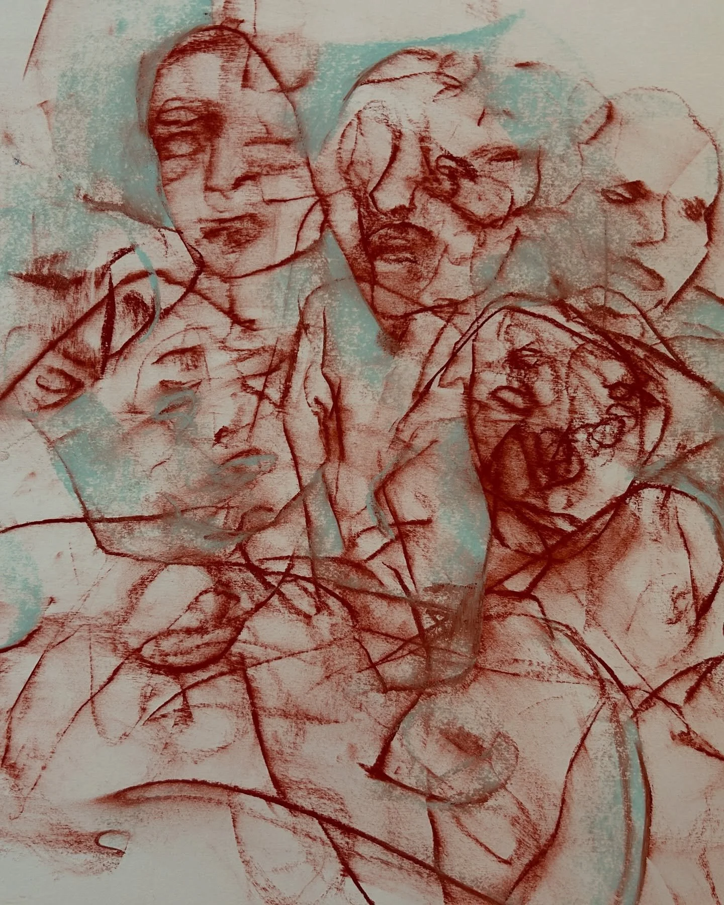 Humbled challenged and inspired with noble fellow bamfers and dynamic duo @thewordsinmyflesh @hjmodelevivant @camposmartin030 #markmaking #contewatteau #lineexploration #zoomlifedrawing #washingtonstudioschool