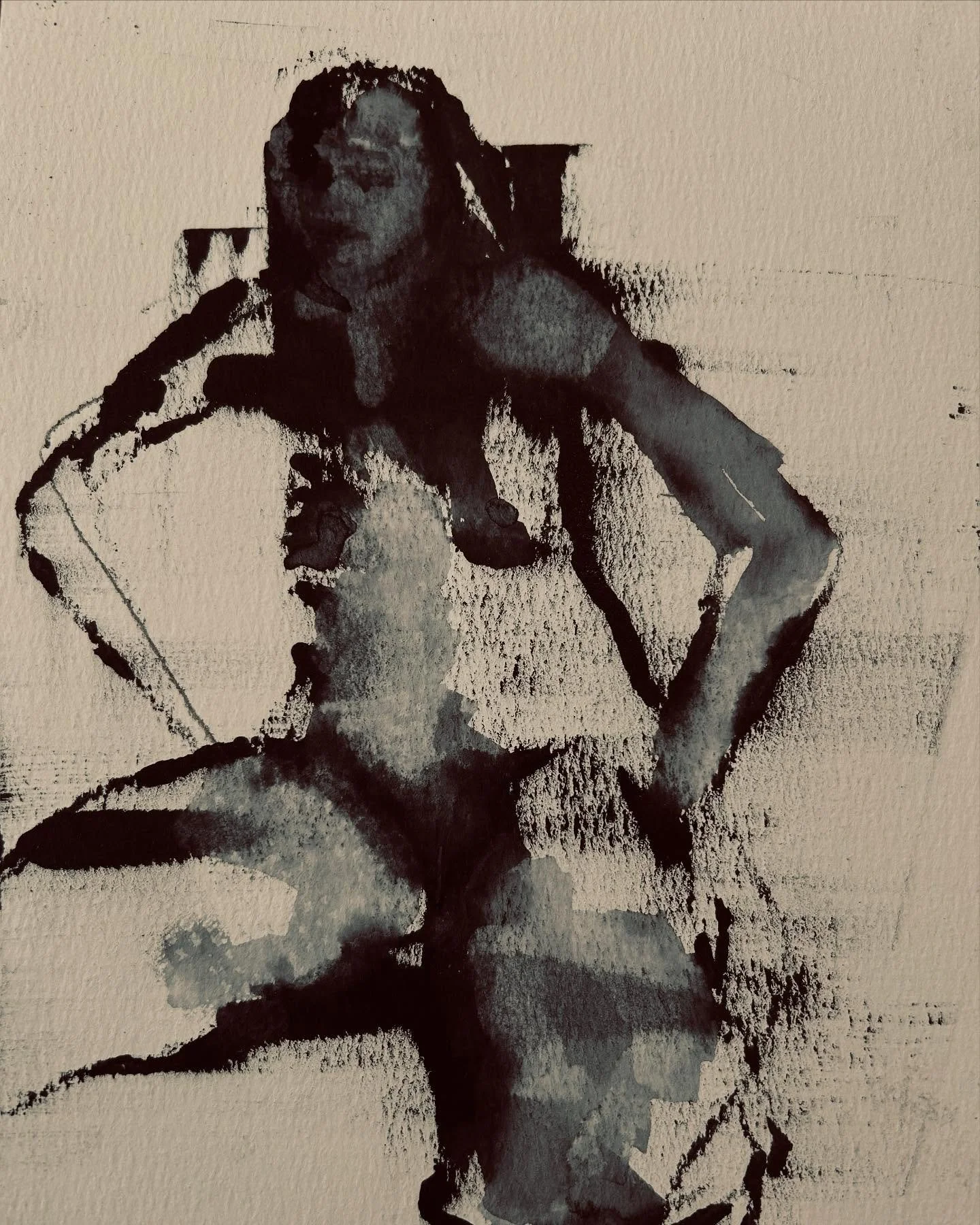 Sunday BAMFing @_catarina_moita creative and gorgeous @camposmartin030 @s.bamf_ so challenging and in such excellent company🩶#inkrollerball#siliconeshaper #risk #losecontrol #embraceaccidents #washingtonstudioschool #markmaking #figuredrawing