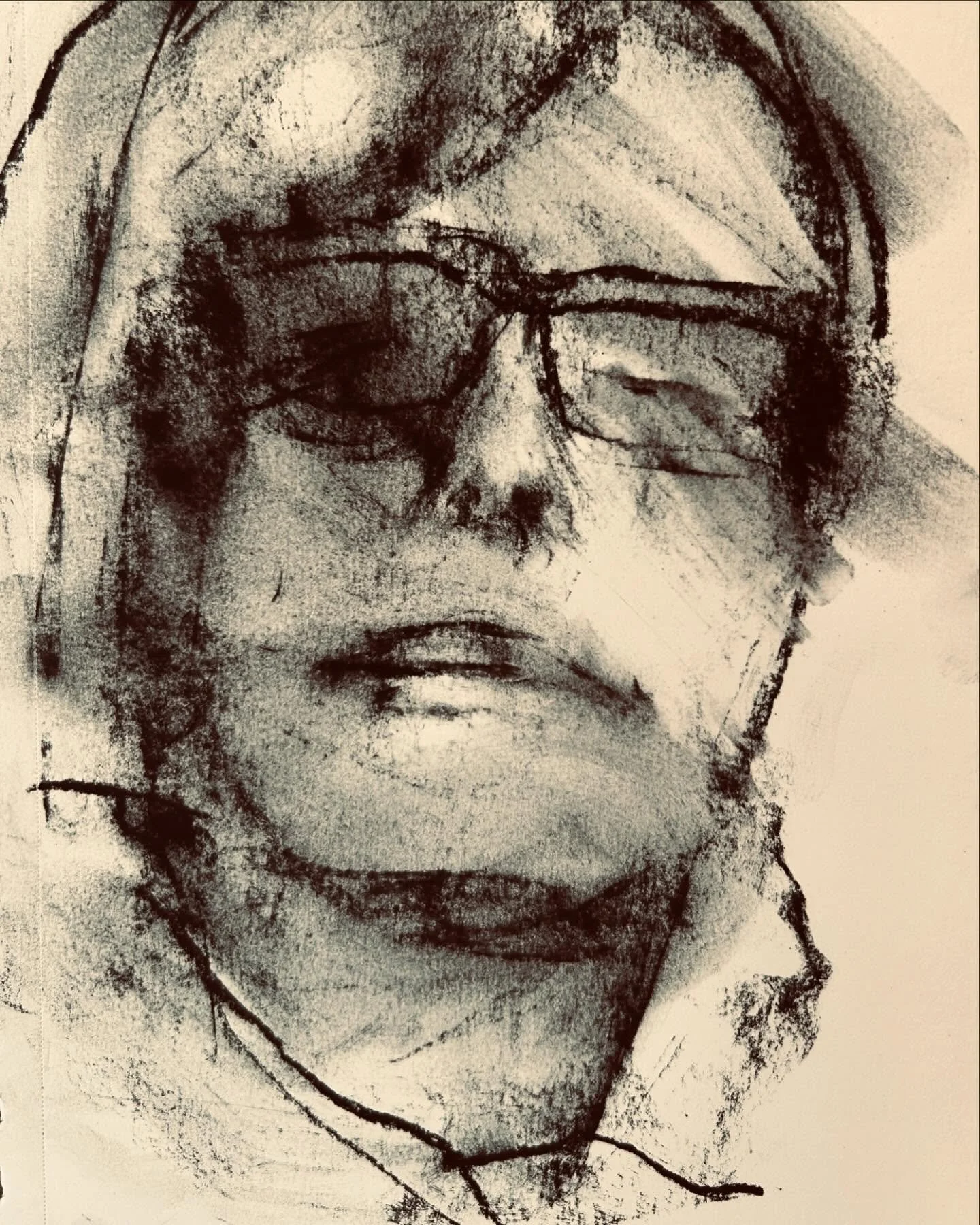Thanks Chloe @drawingisfree_org for the inspiring lunch break. Searching these wonderful faces to the length of a song🩶🩶🩶#nitram#quicksketch