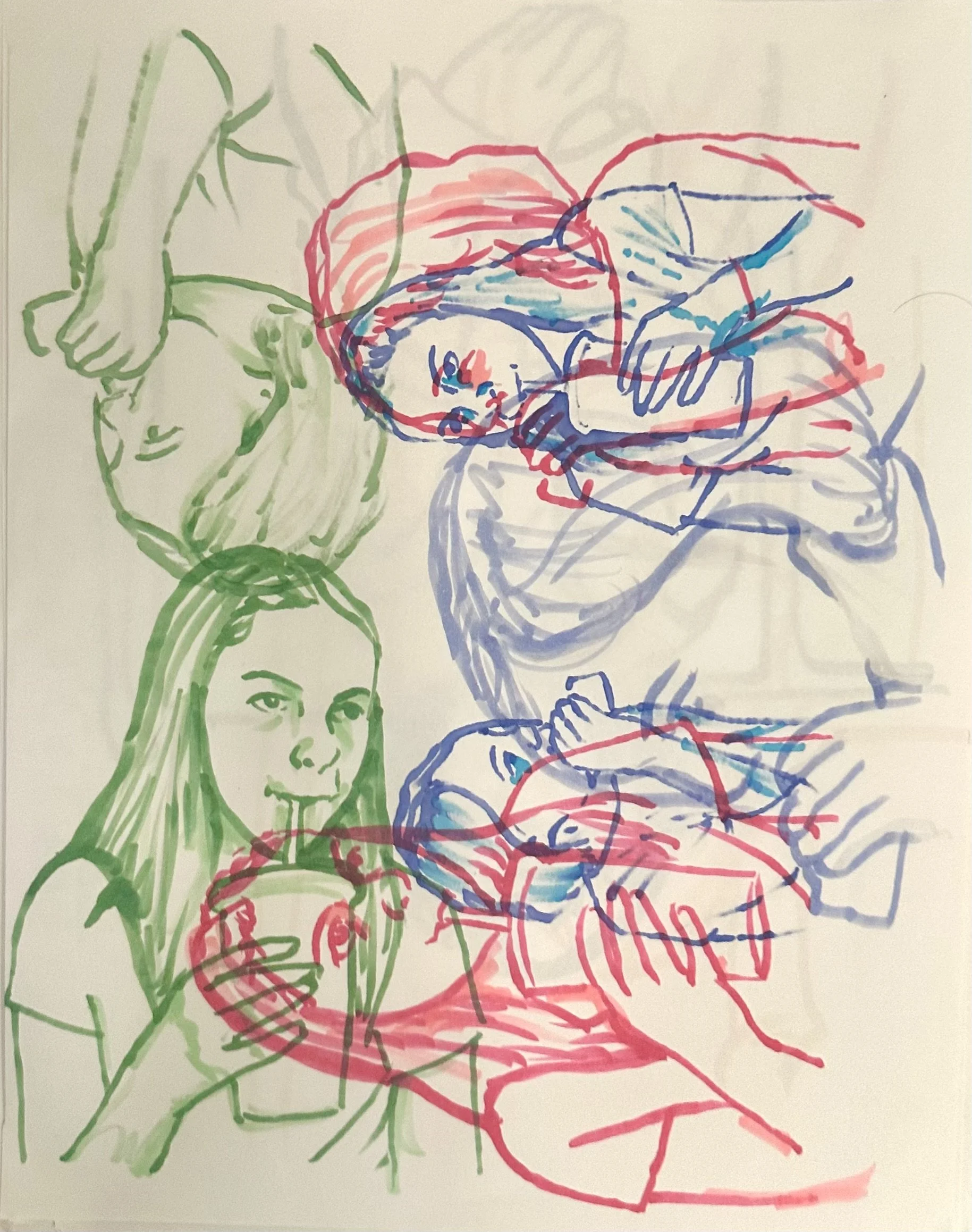 Study, Alcohol Markers, 18 x 13 in