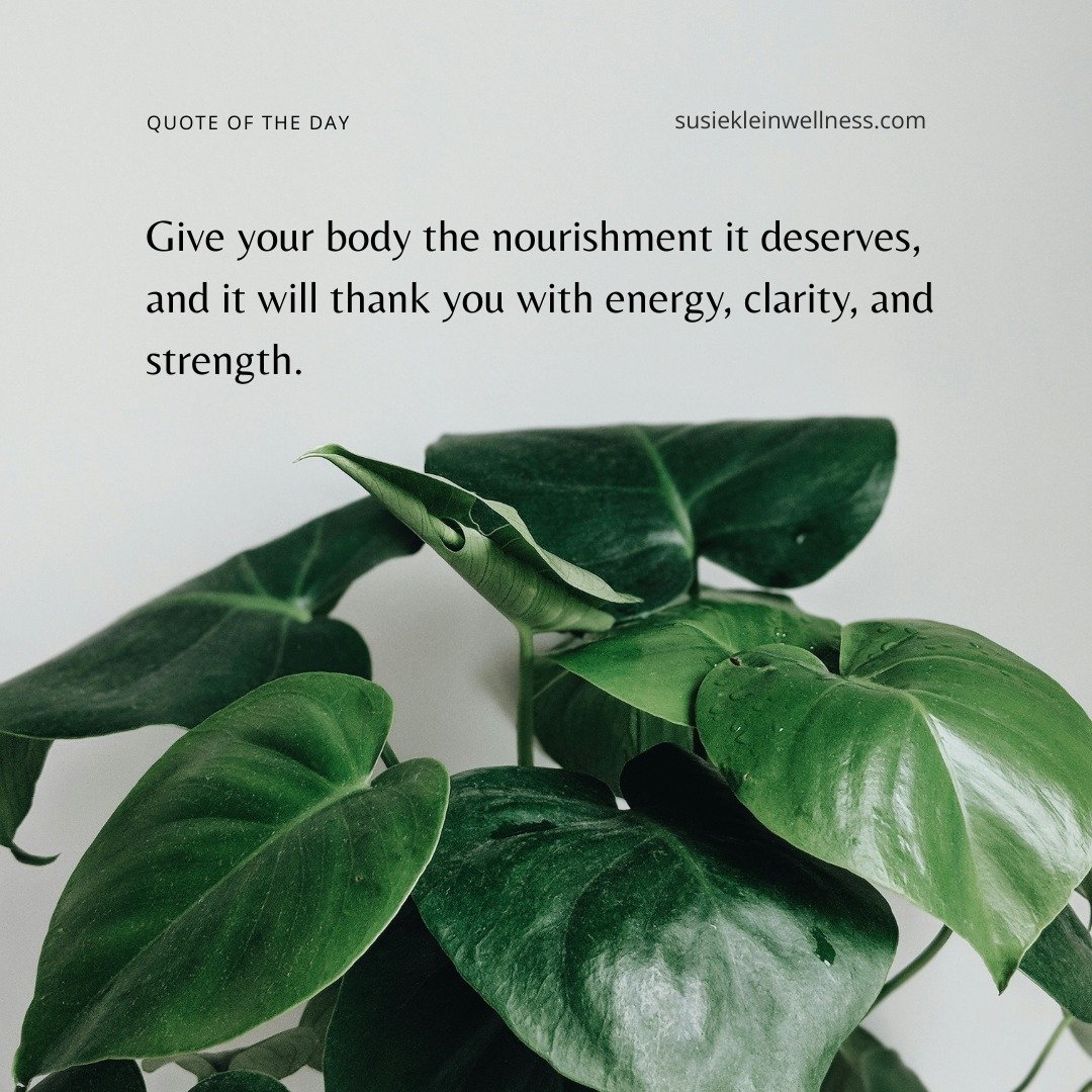 Wellness Wednesday 🌱 "Give your body the nourishment it deserves and it will thank you with energy, clarity, and strength."

Take a moment today to fuel yourself with wholesome foods and mindful movement&mdash;your body is your greatest te