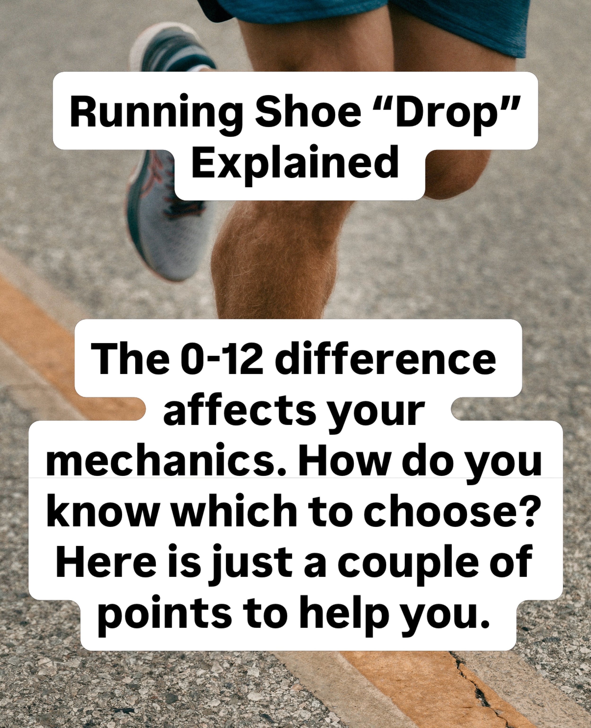 Do you know your running shoes&rsquo; heel-toe-drop? The &ldquo;drop&rdquo; is the height difference between your heel and your toe and it completely changes how your muscles and joints absorb impact. 

 Bring your worn running shoes to your local ru