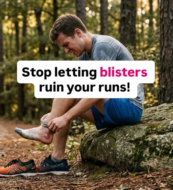 Keep your feet blister free on your next run! 

Here are three quick tips to protect your feet:

Size Up: Running causes your feet to swell. Leaving extra room prevents toe-banging and friction.

Foot Balm: Swipe an anti-chafing balm over high-fricti
