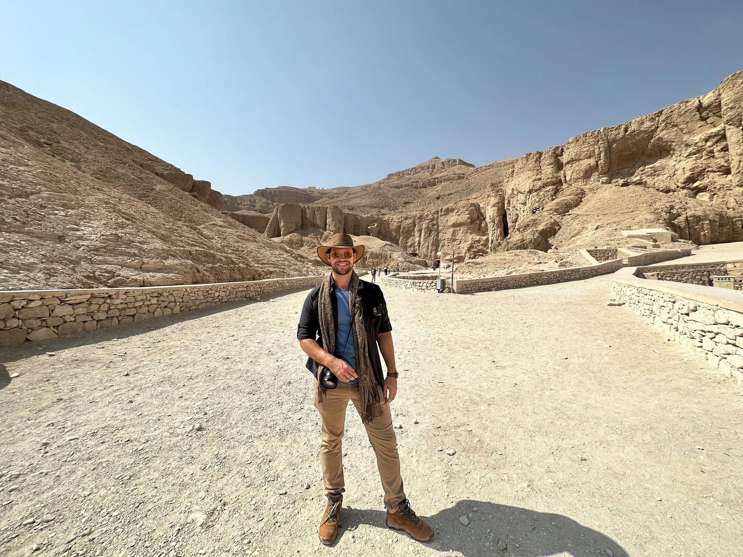 Tyler Braun in the Valley of the Kings, Egypt
