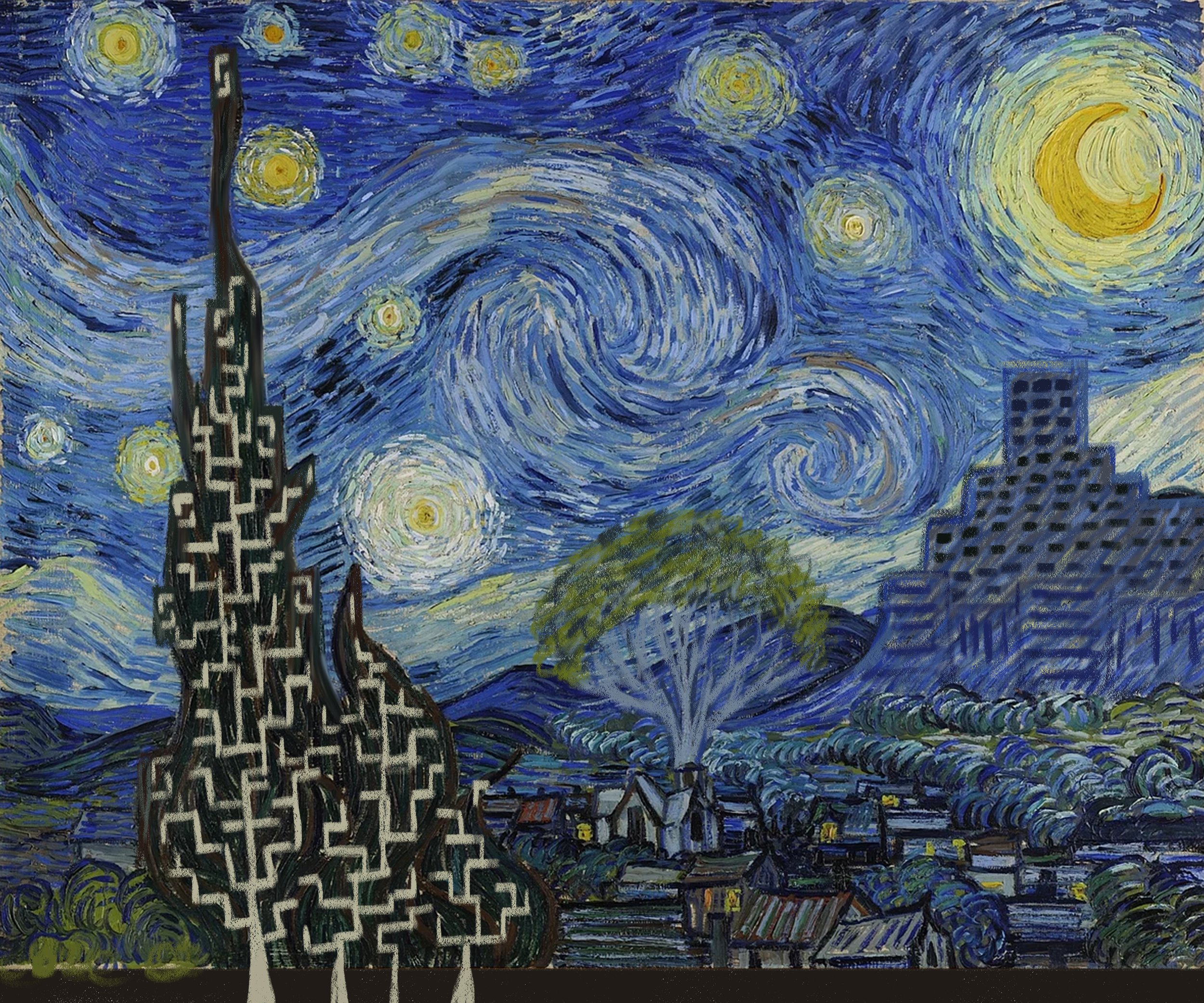 Starry Night Digital Manipulation