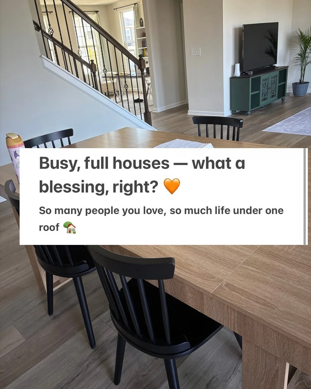 I love having a full house &mdash; the noise, the chaos, the love 💕 
But sometimes, it&rsquo;s too much

I used to tell myself, &lsquo;Just power through&rsquo;

But that version of me was snappy, rushed, and quietly resentful &mdash; not exactly ca