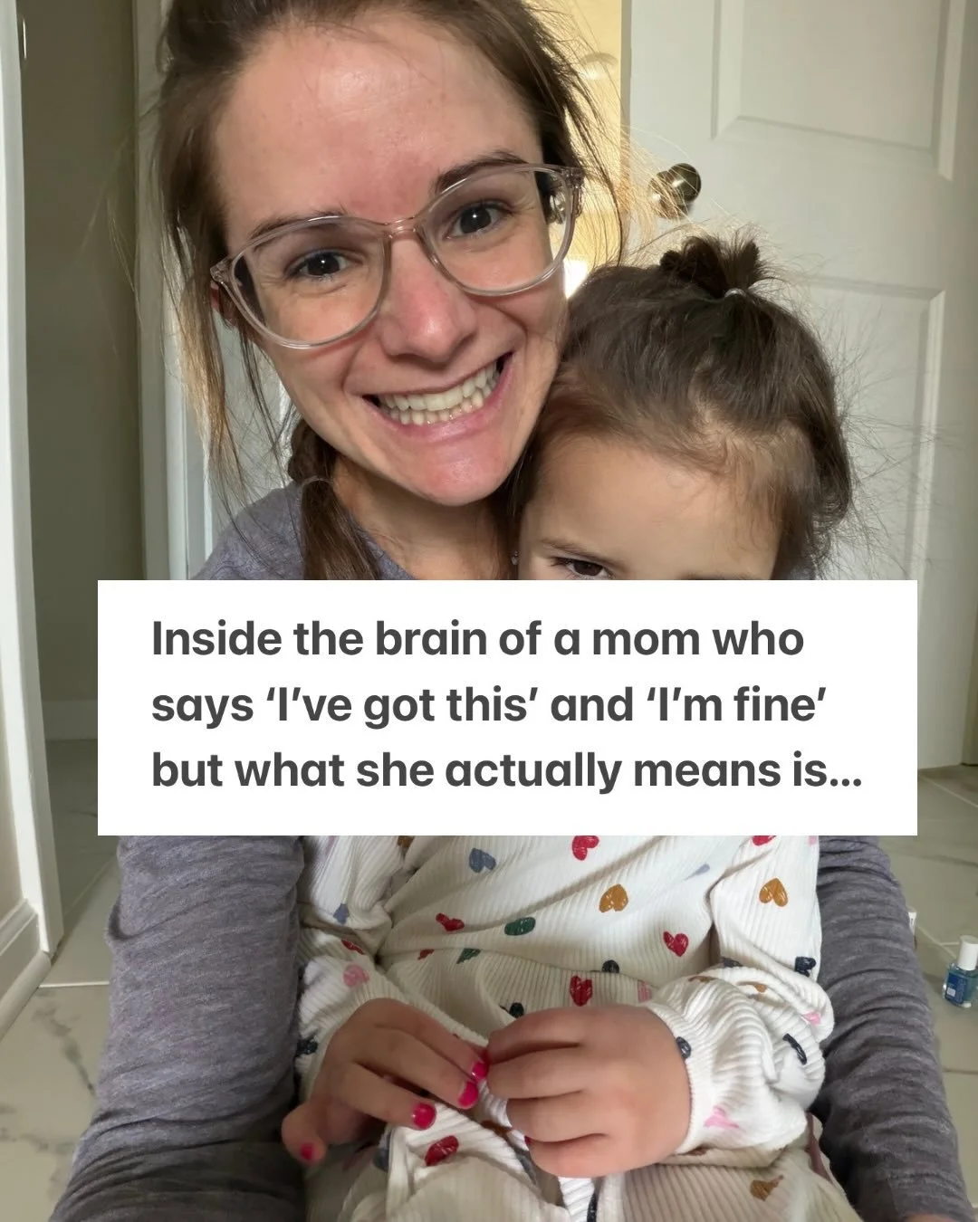 She says &lsquo;I&rsquo;ve got it&rsquo; and everyone believes her
 
Because she does. She&rsquo;s handling everything. The house. The kids. The career. The marriage. The emotional temperature of every room she walks into.
 
But here&rsquo;s what nob