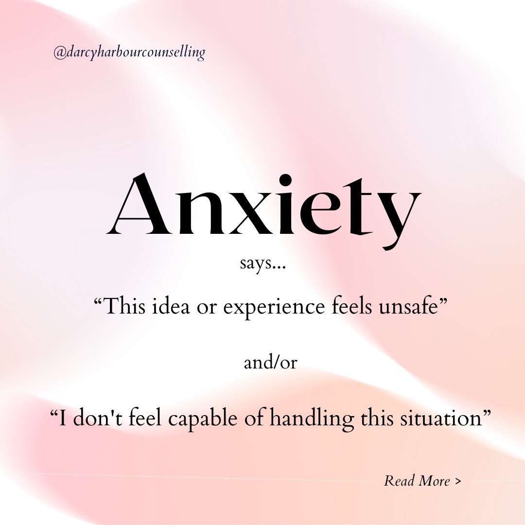 Experiencing anxiety can be scary and overwhelming, especially if you believe when anxiety says:

&quot;This feels unsafe&quot;
and/or
&quot;I don't feel capable of handling this&quot;

While sometimes it may be true that something is unsafe or beyon