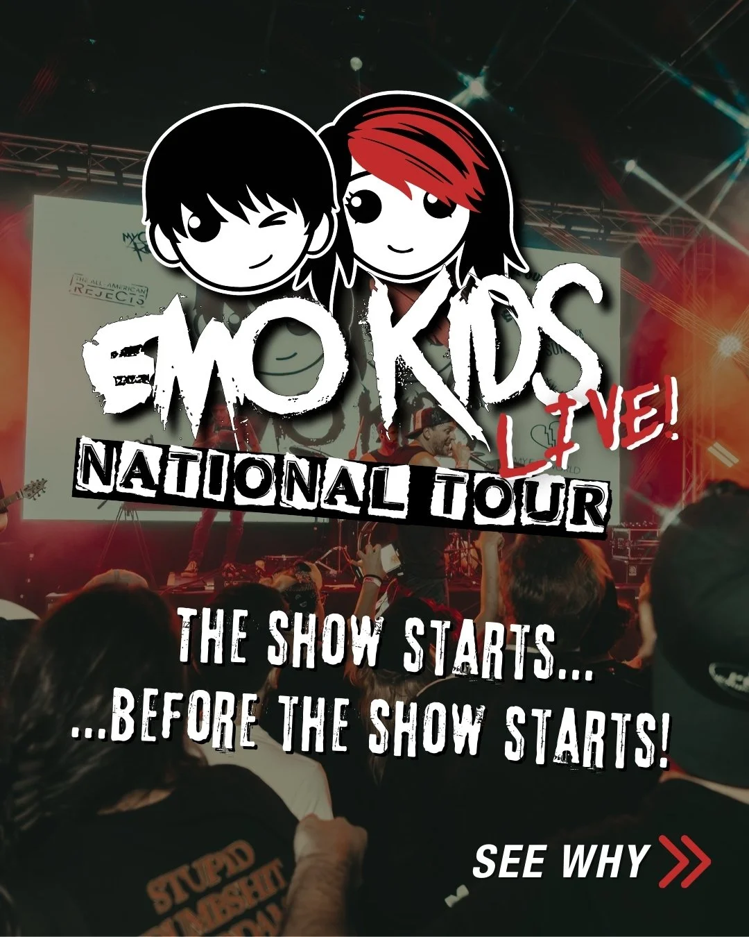 There are SO many emo bangers Emo Kids love that will never
make the headline set... so they decided not to waste them.

Grab your tickets to the TONIGHT's emo party at theargyros.org!

@emokidsofficial