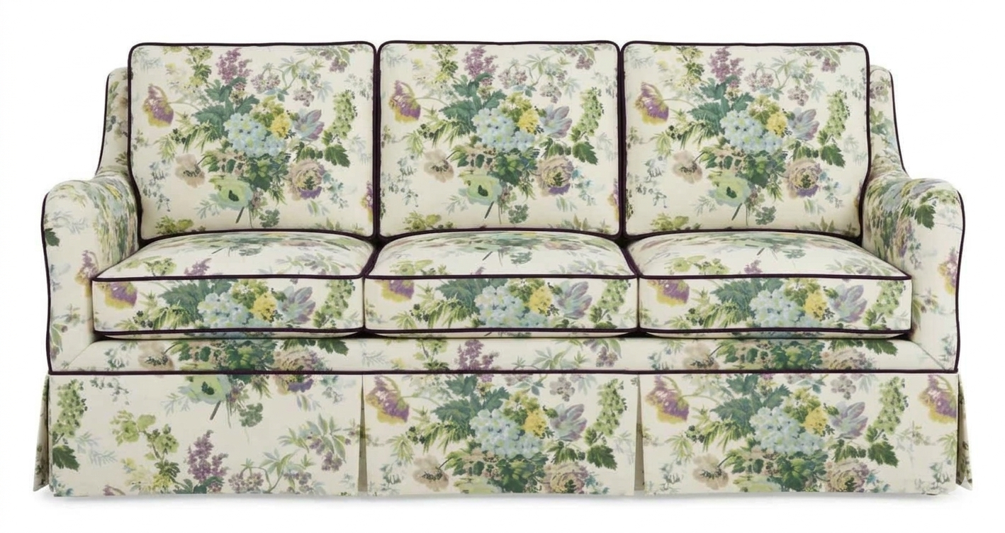 Ensemble Skirted Sofa - Plum Parlor