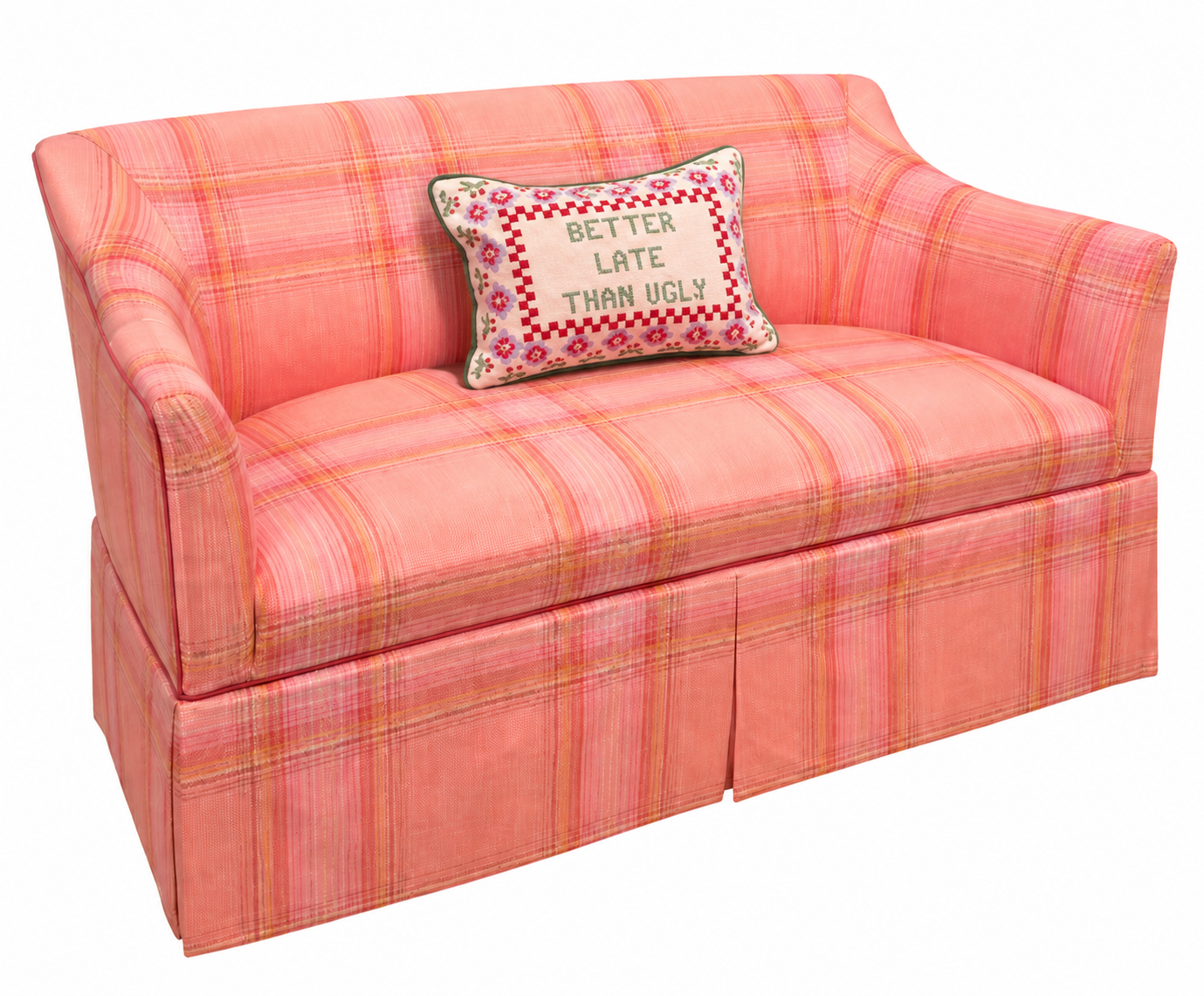 Colleen Skirted Settee - Solarium