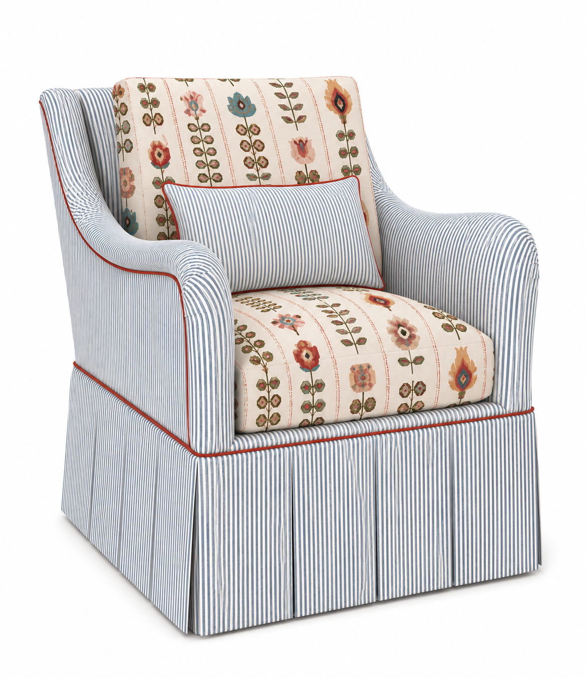 Ensemble Skirted Chair - Corner Cottage