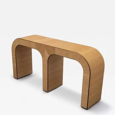 WHTIE OAK AND WALNUT CONSOLE