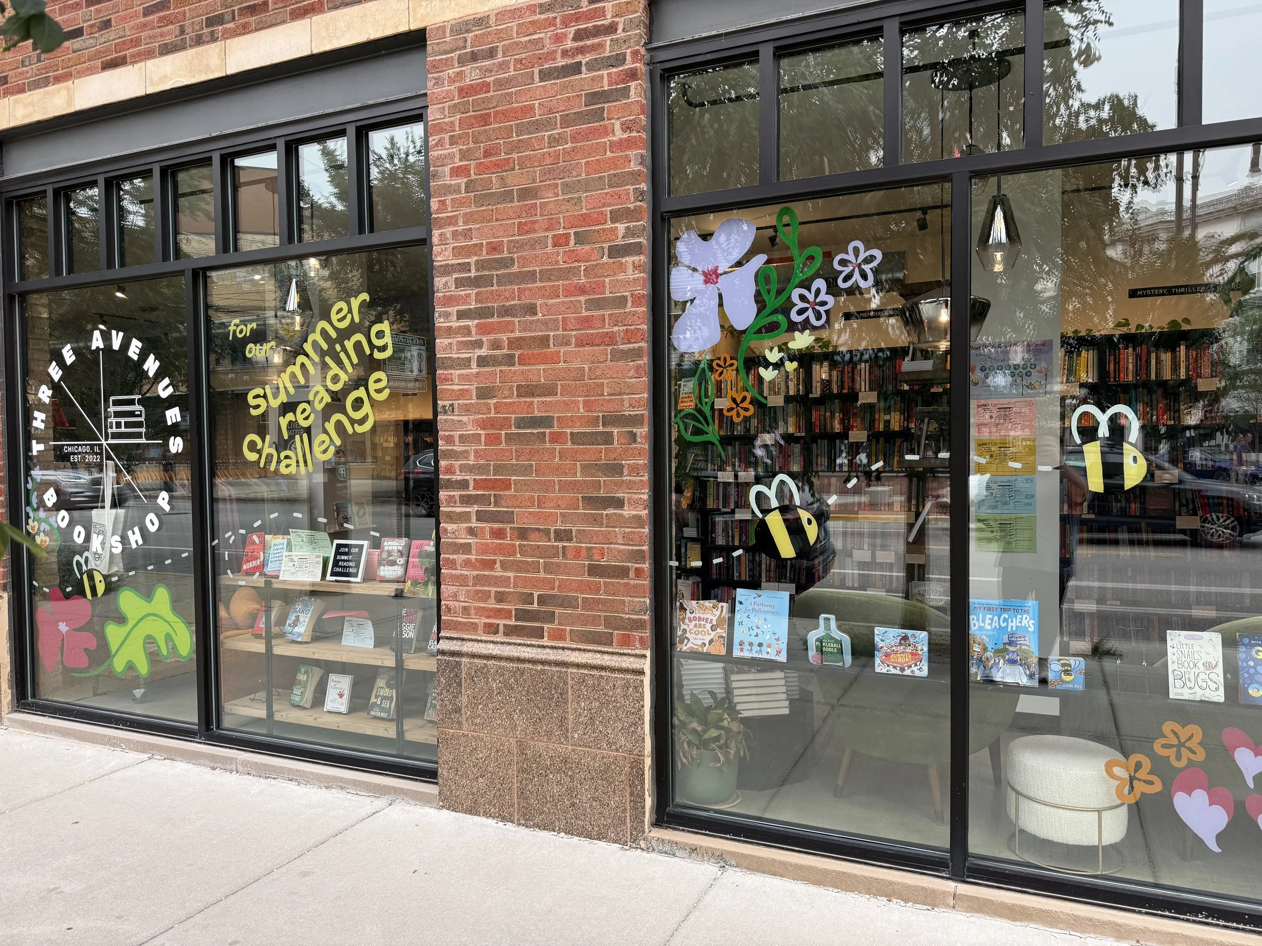 Window Design and Paint for Three Avenues Bookshop