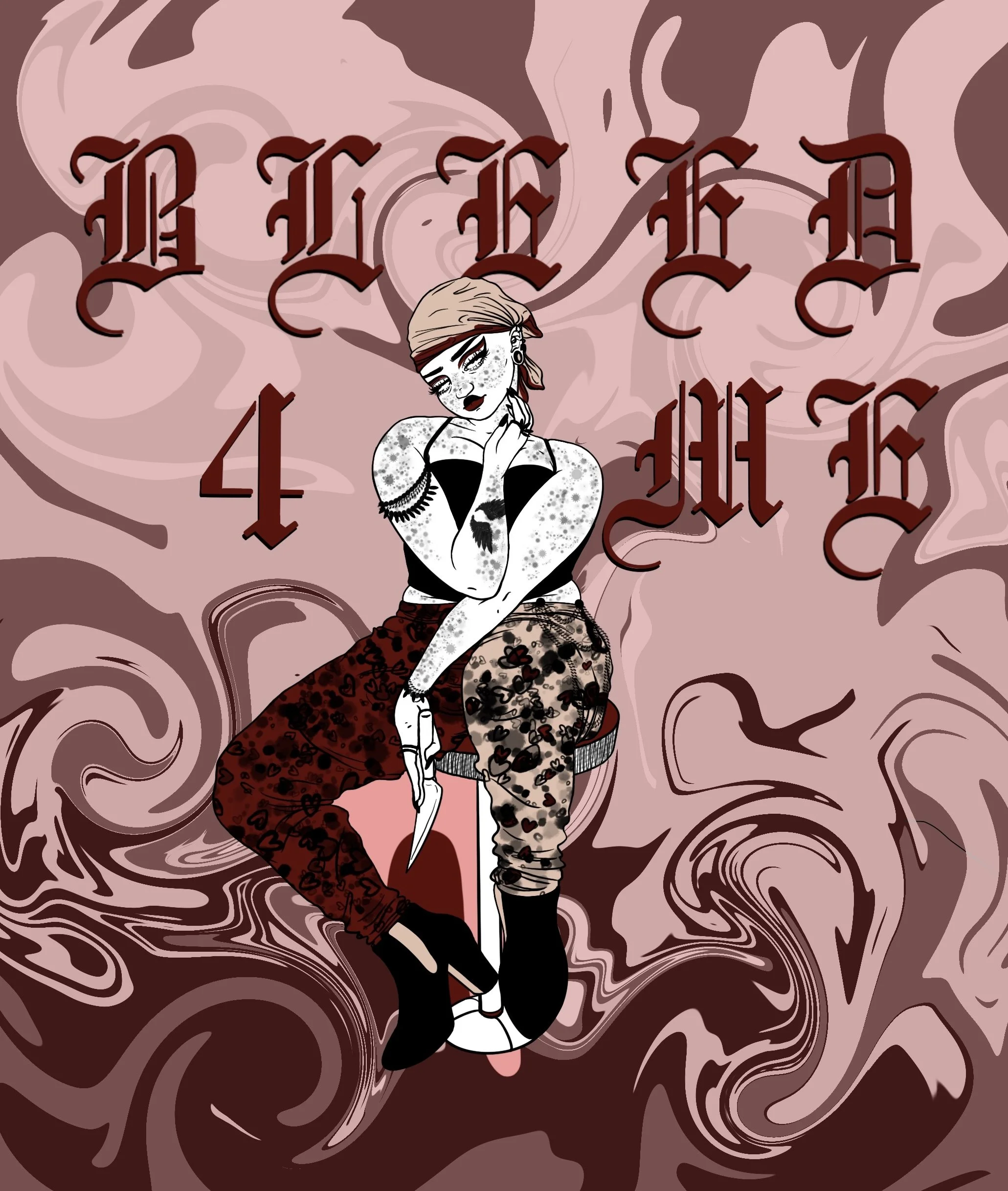 “Bleed 4 me” poster graphic