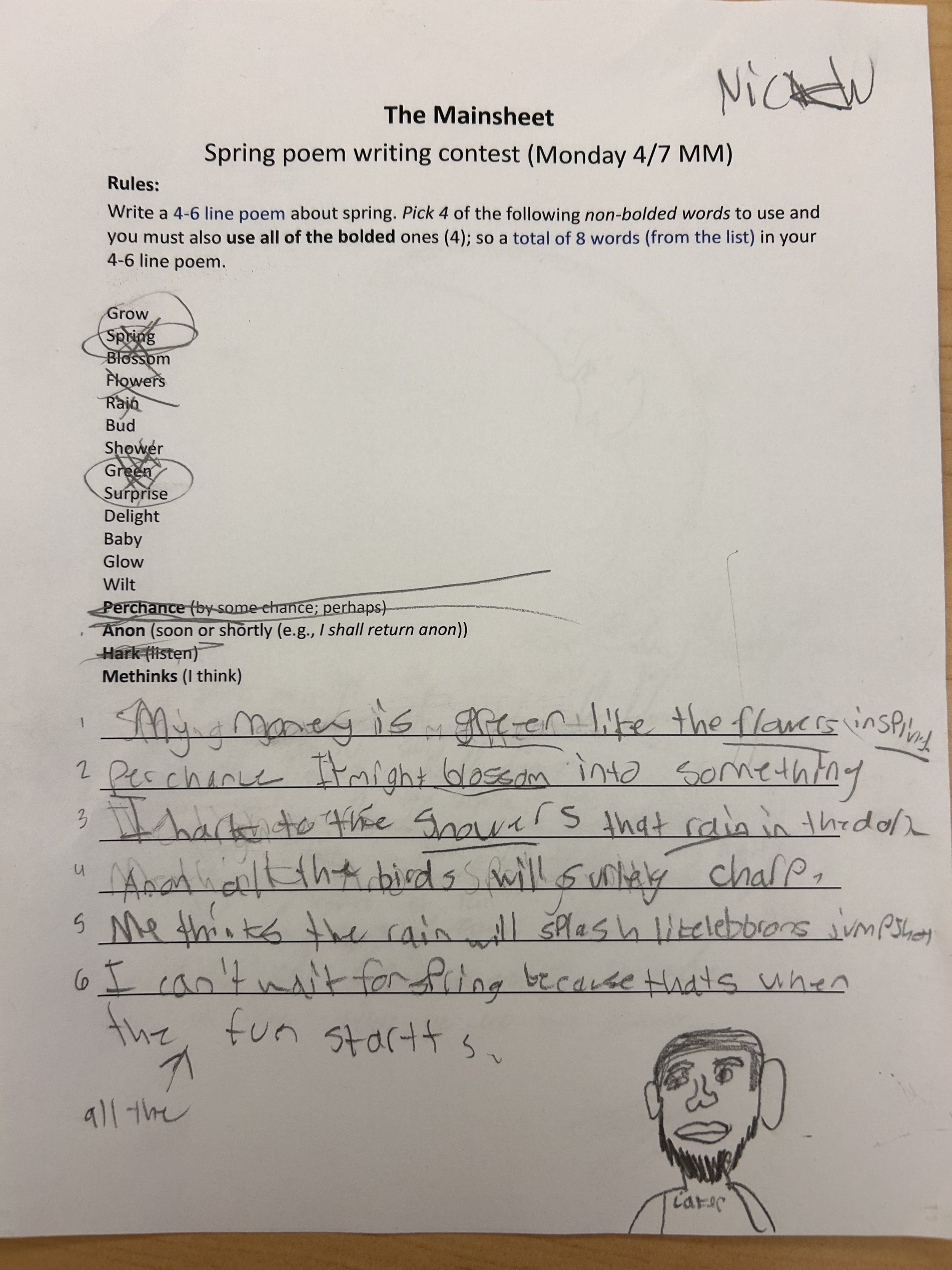Freshman Class Spring Poem